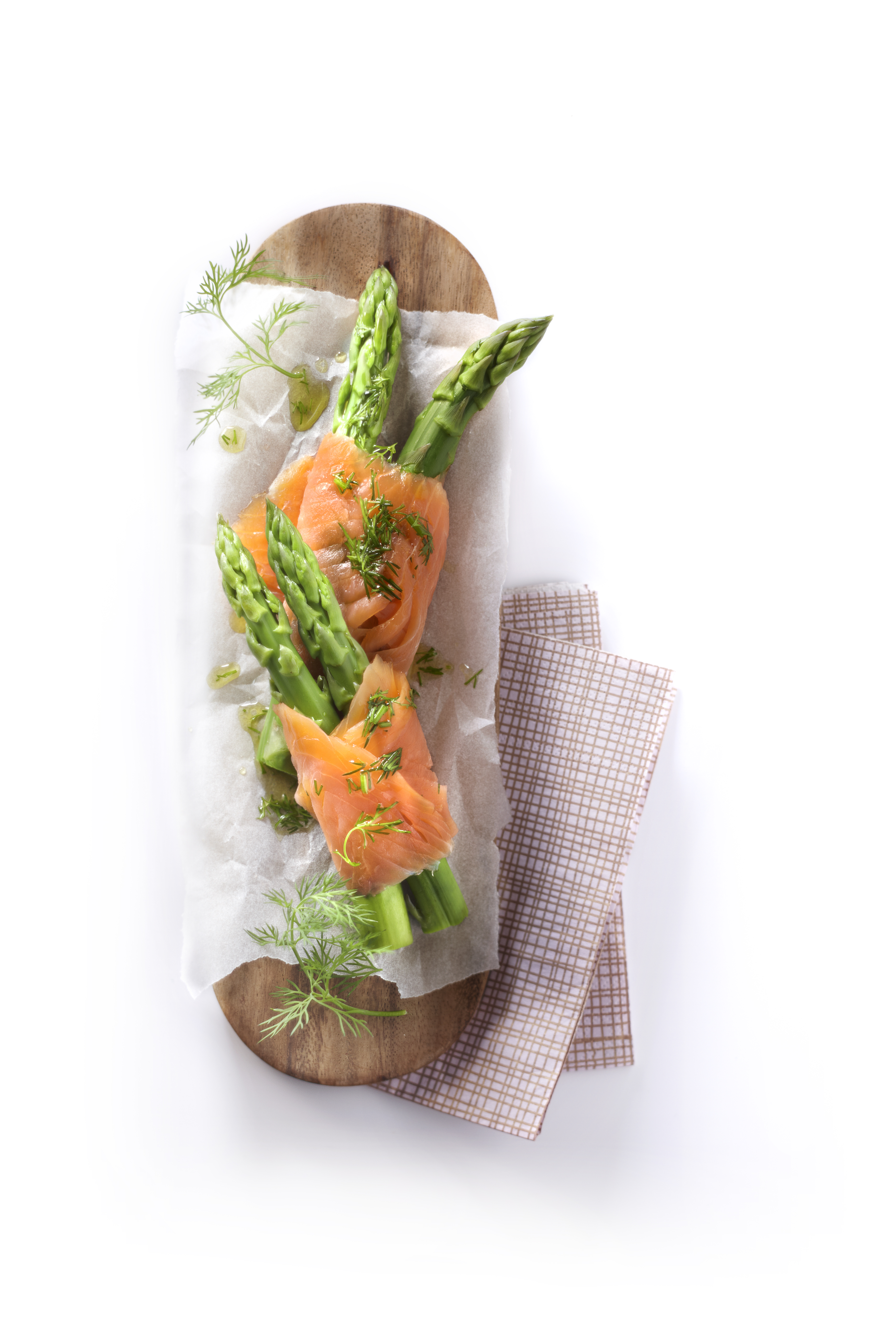 Asperges met gerookte zalm
