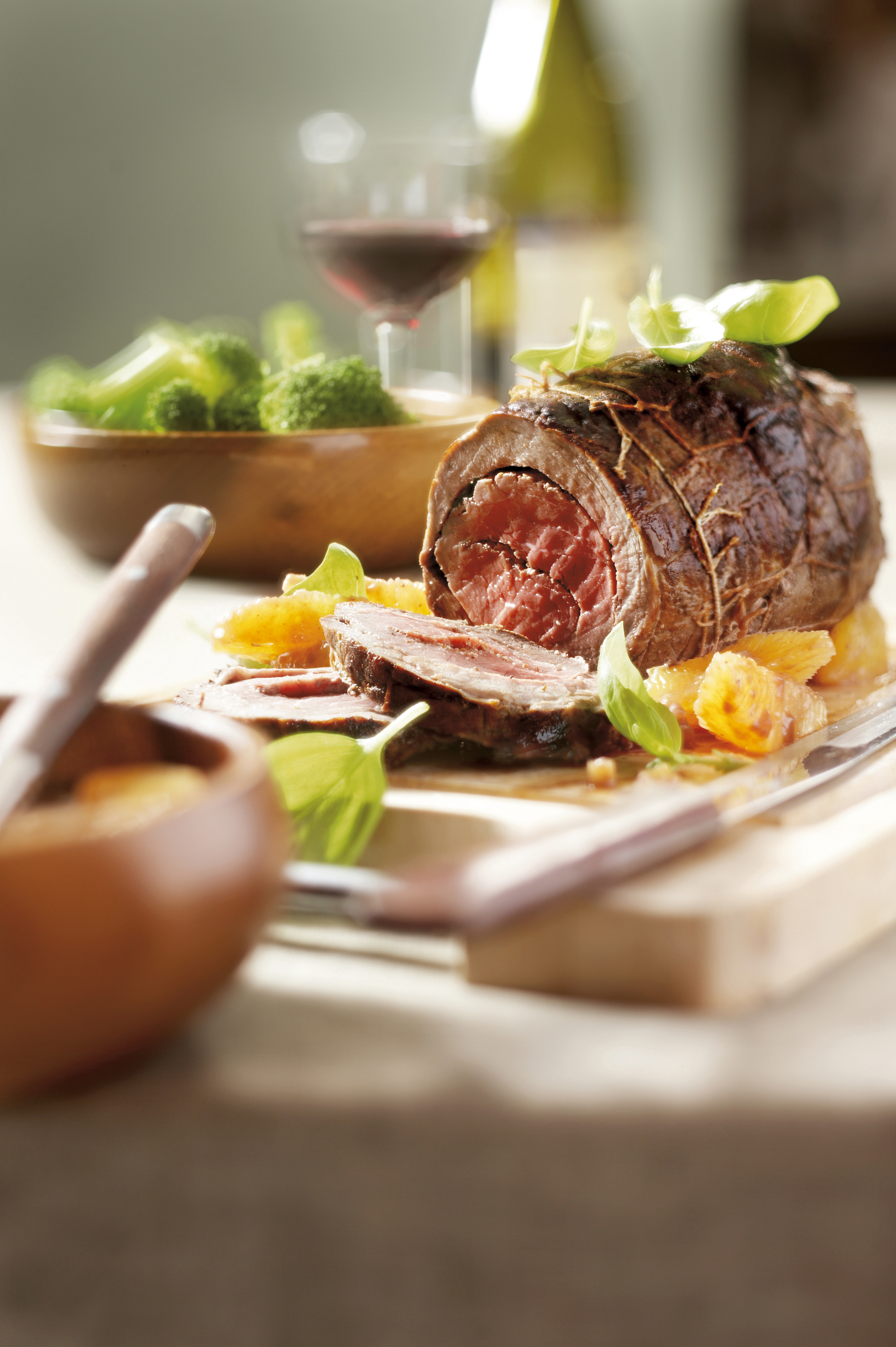 Runderrollade met sinaasappelsaus