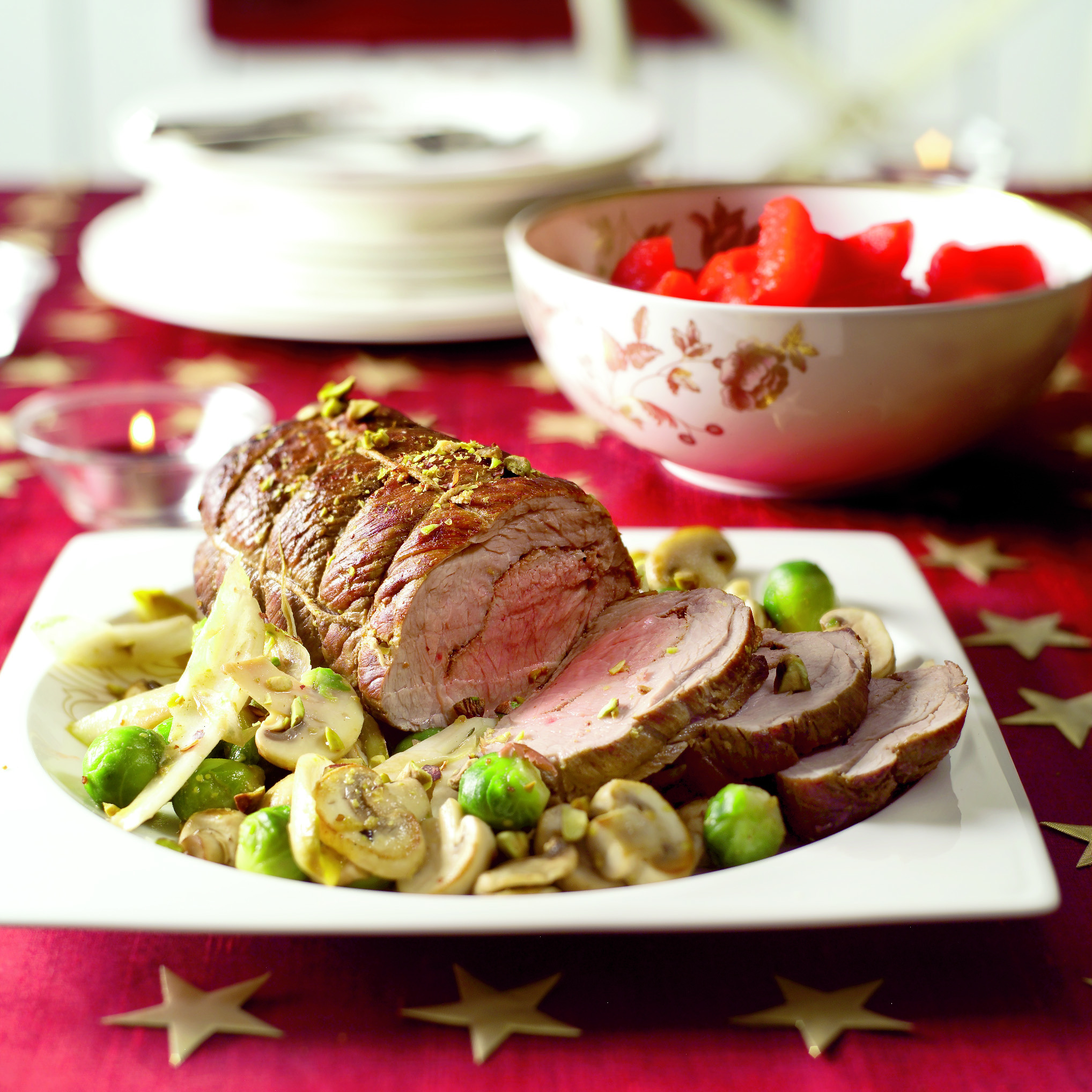 Rollade met groenten en pistachenootjes