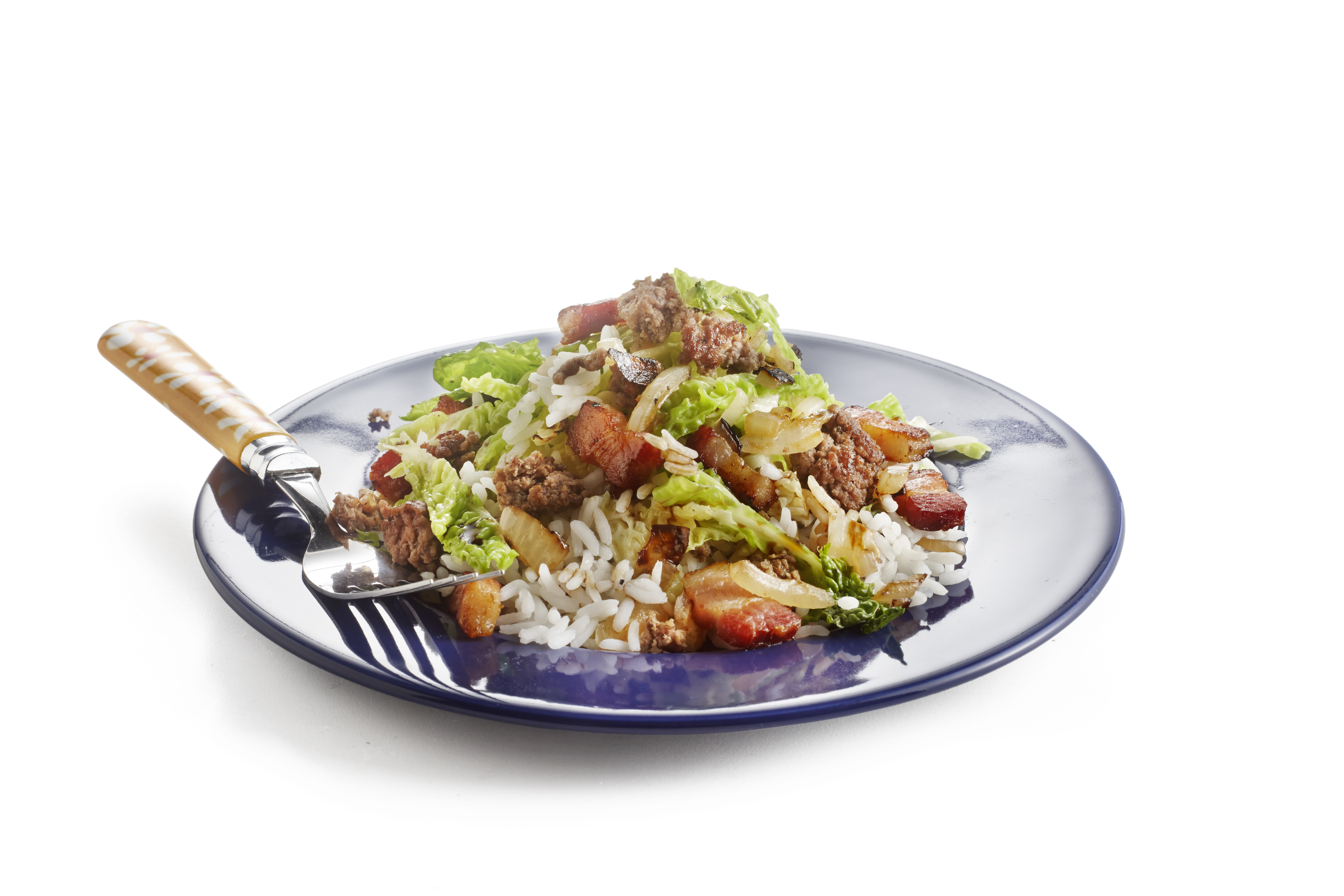 Rijst met groene kool