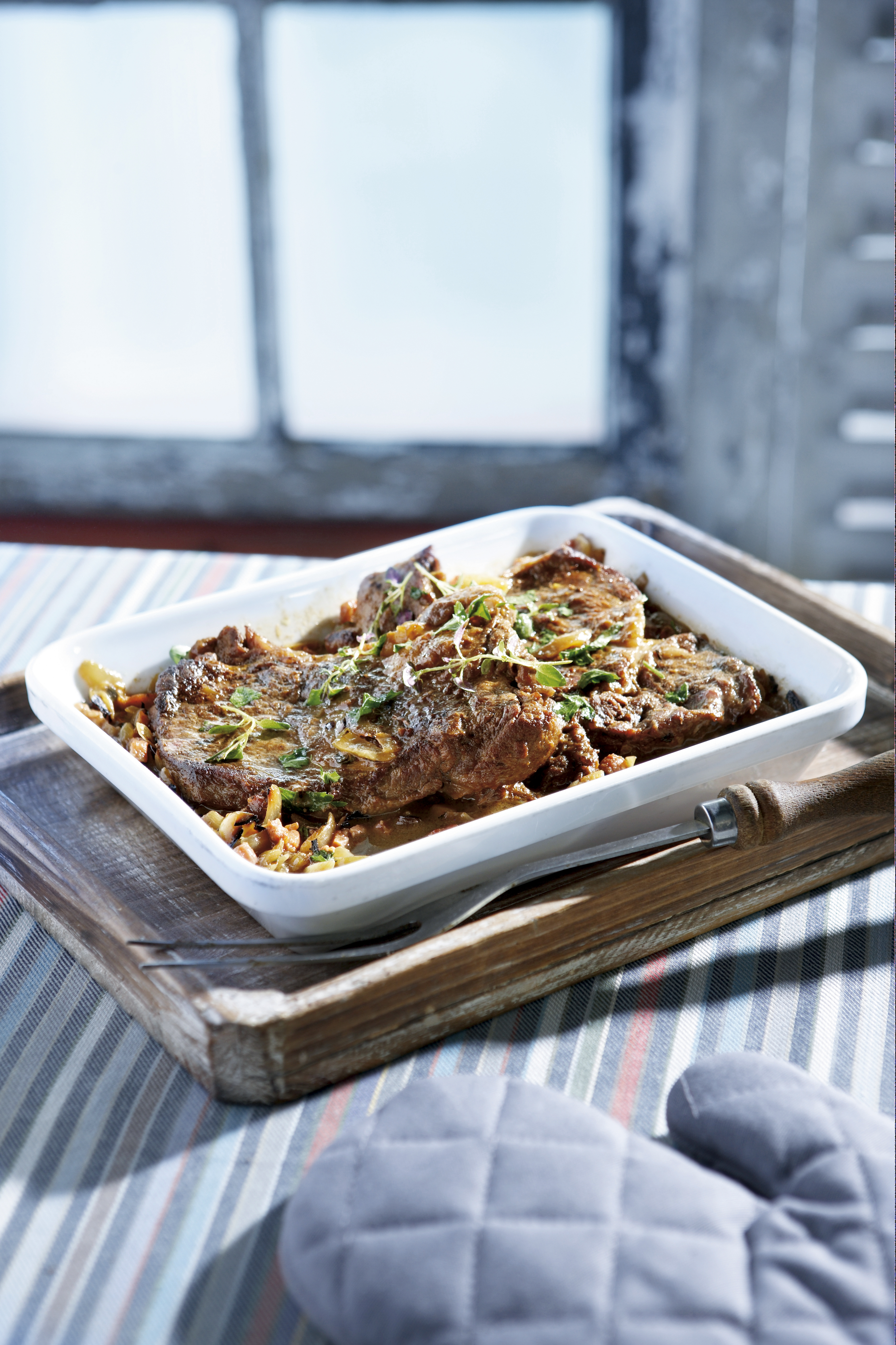 Riblapjes met mosterd en honing