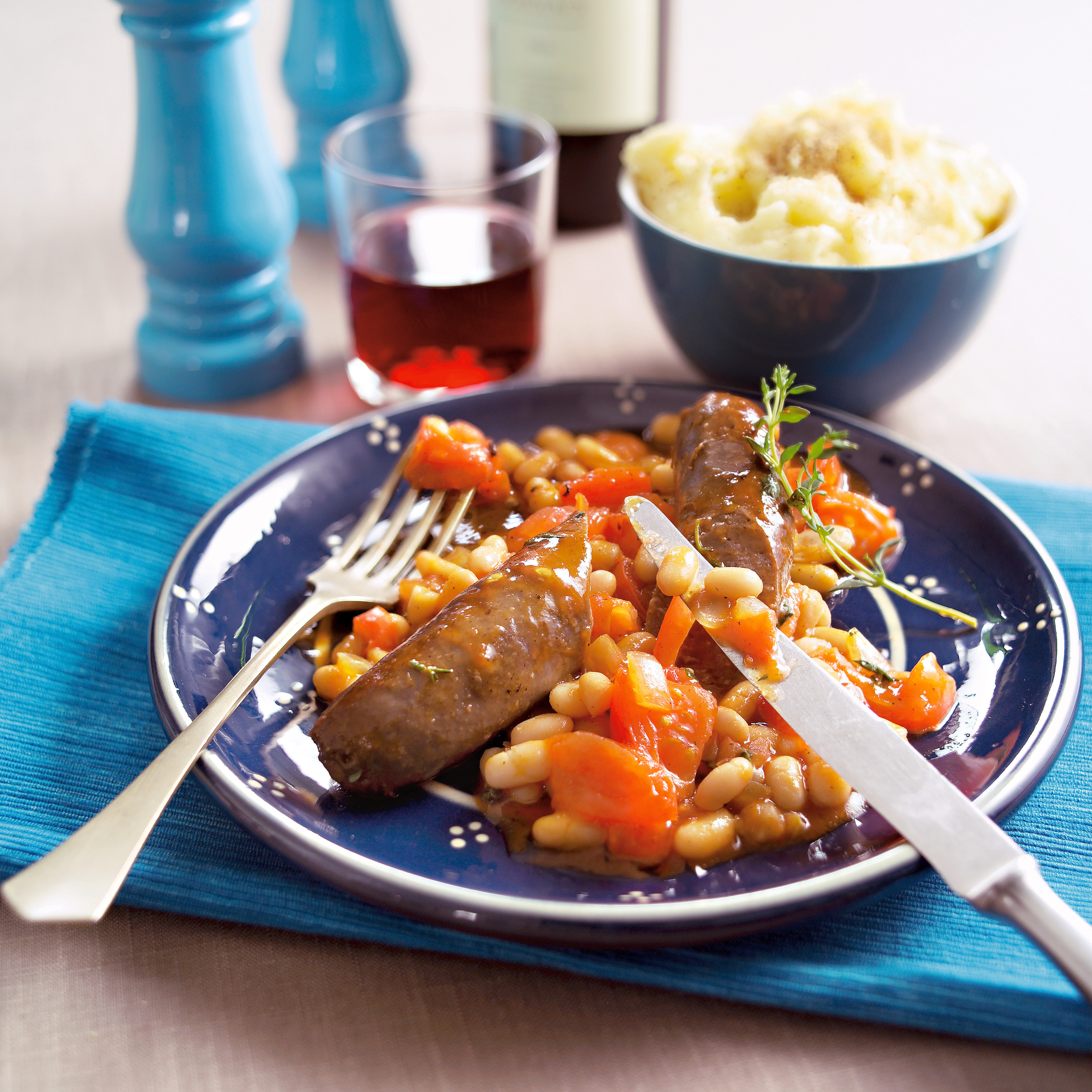 Provençaalse bonenschotel met runderworst