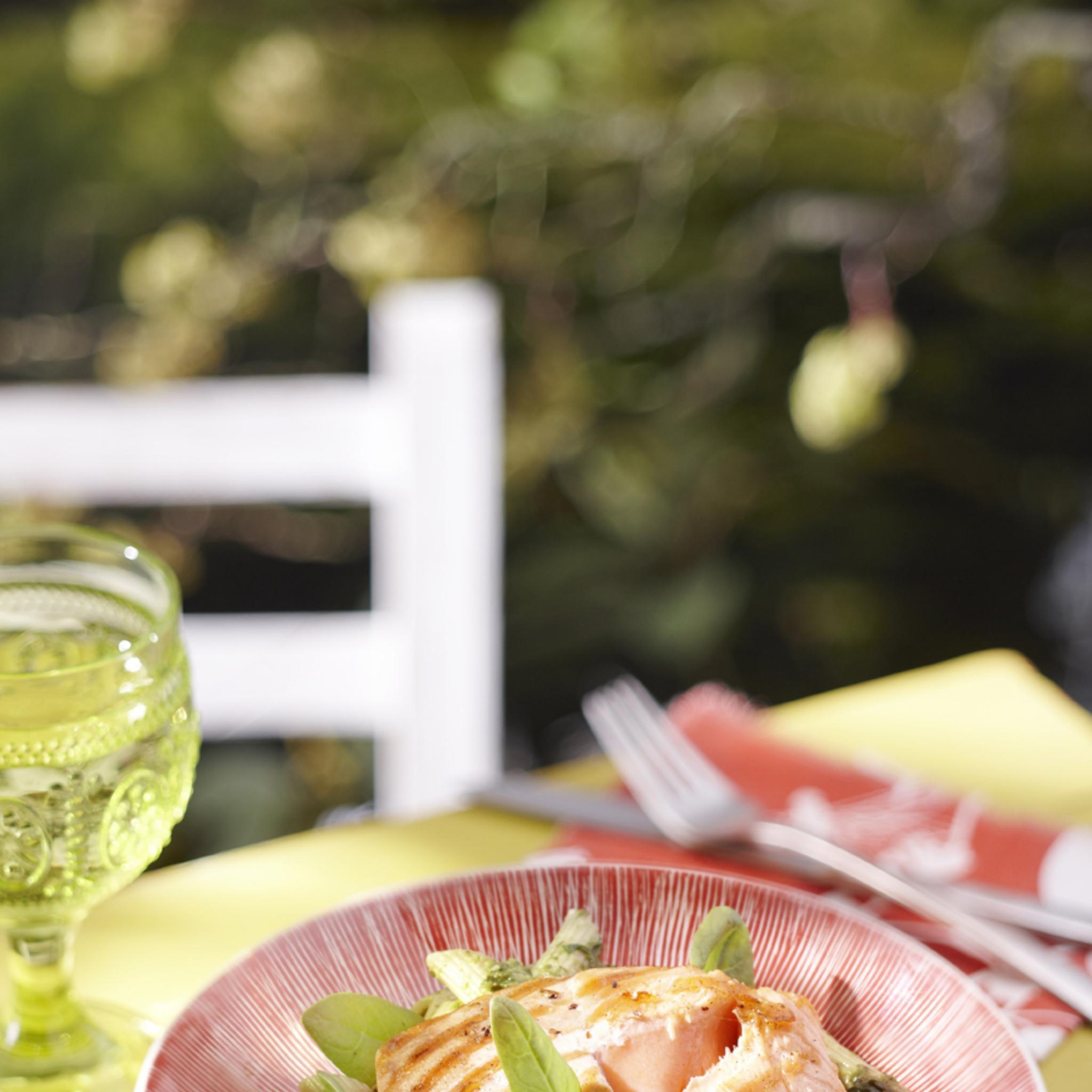 Penne met zalm, spinazie en citroen