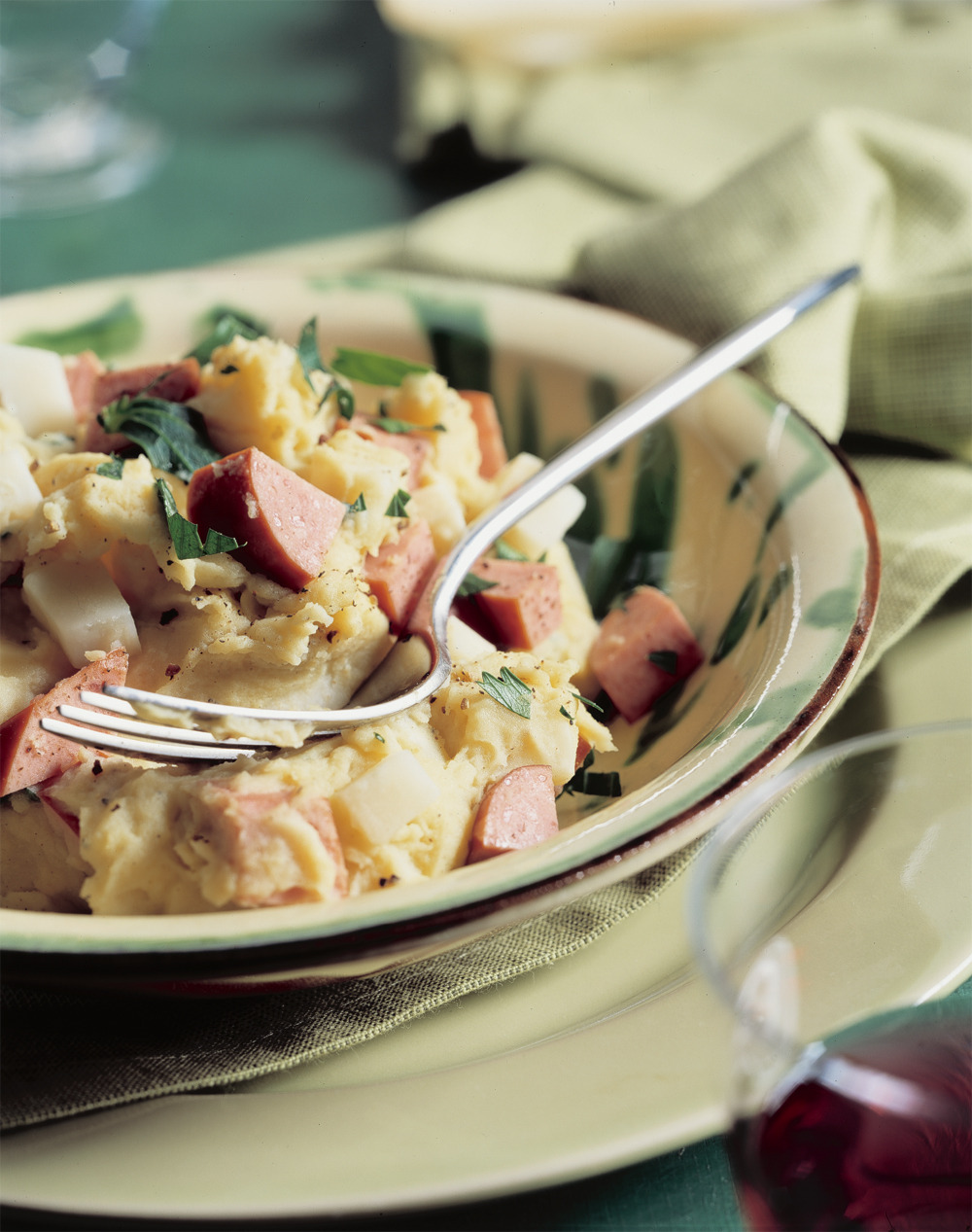 Knolselderijstamppot met mosterdsaus