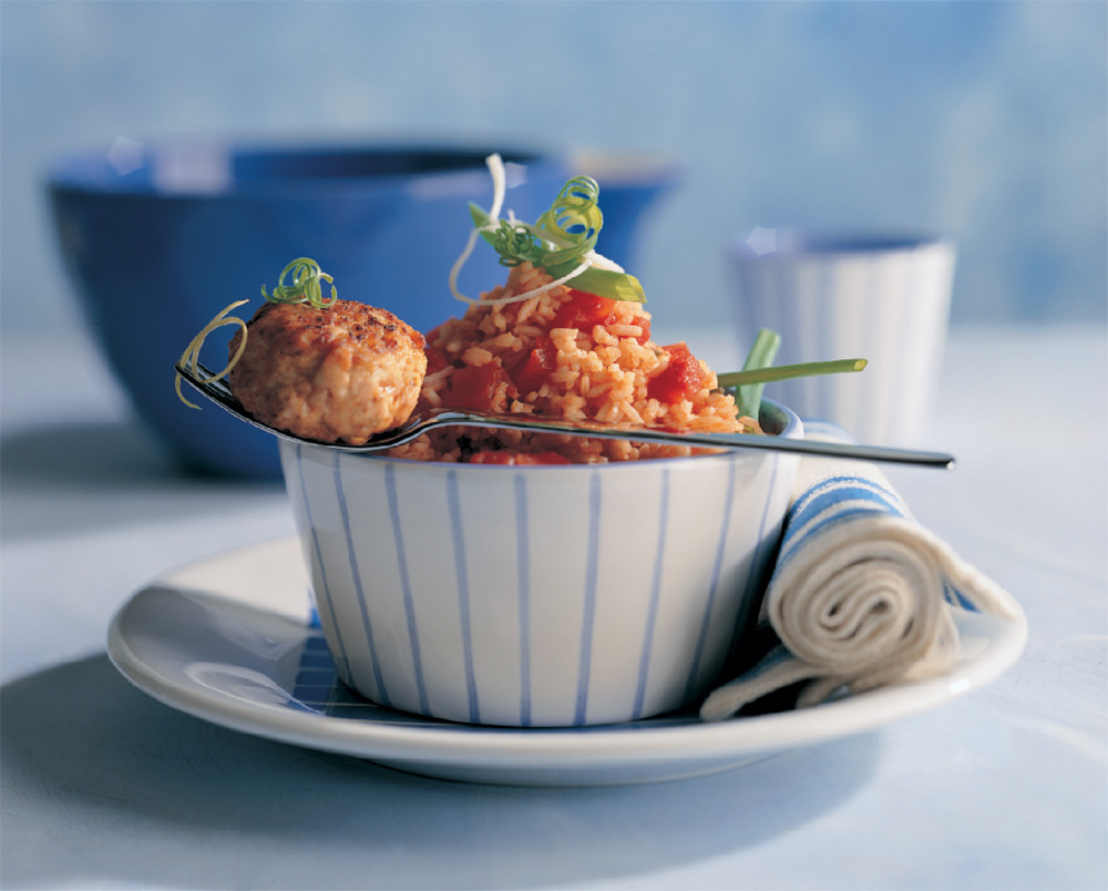 Kipgehakt met pikante rijst