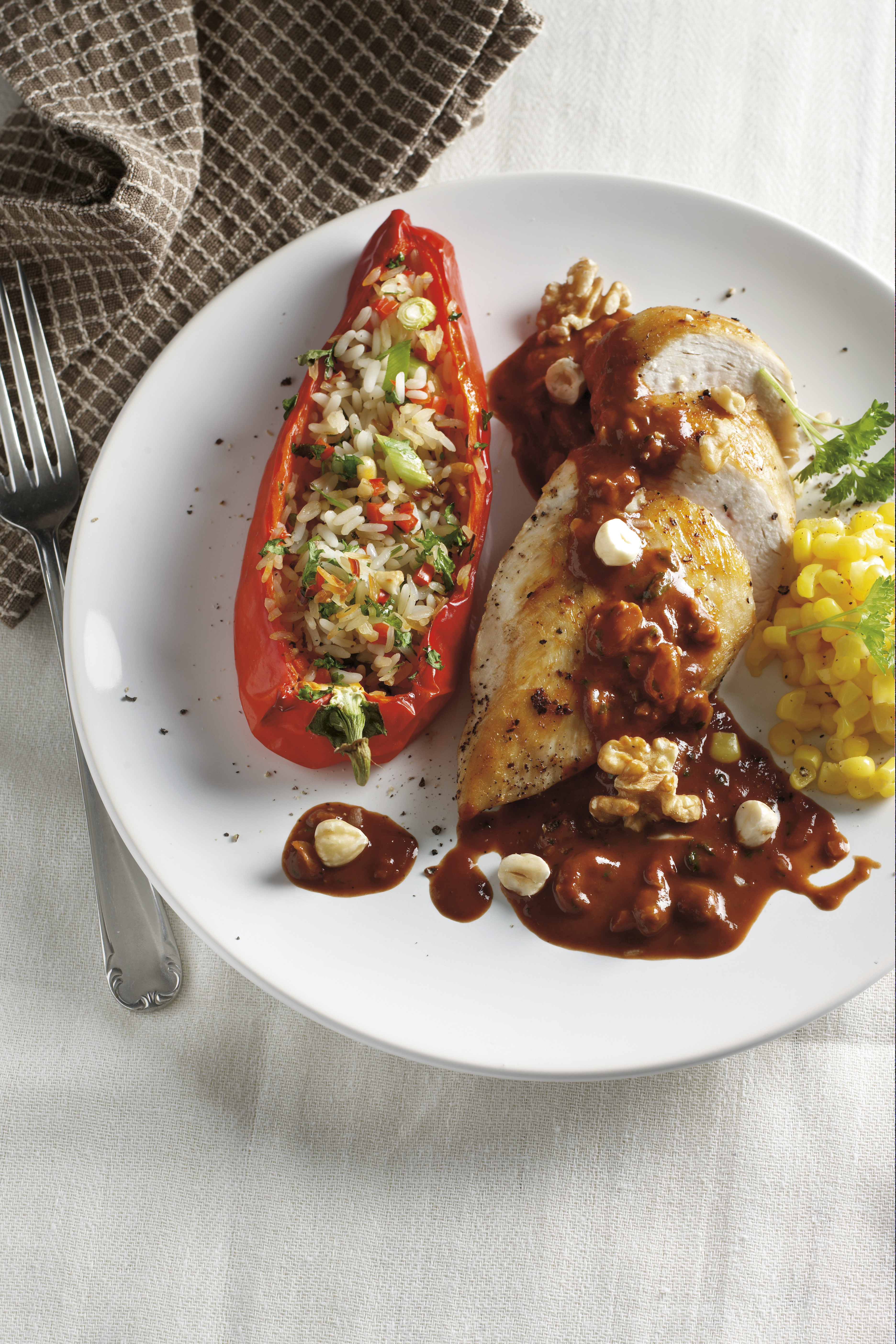 Kipfilet met chocoladesaus