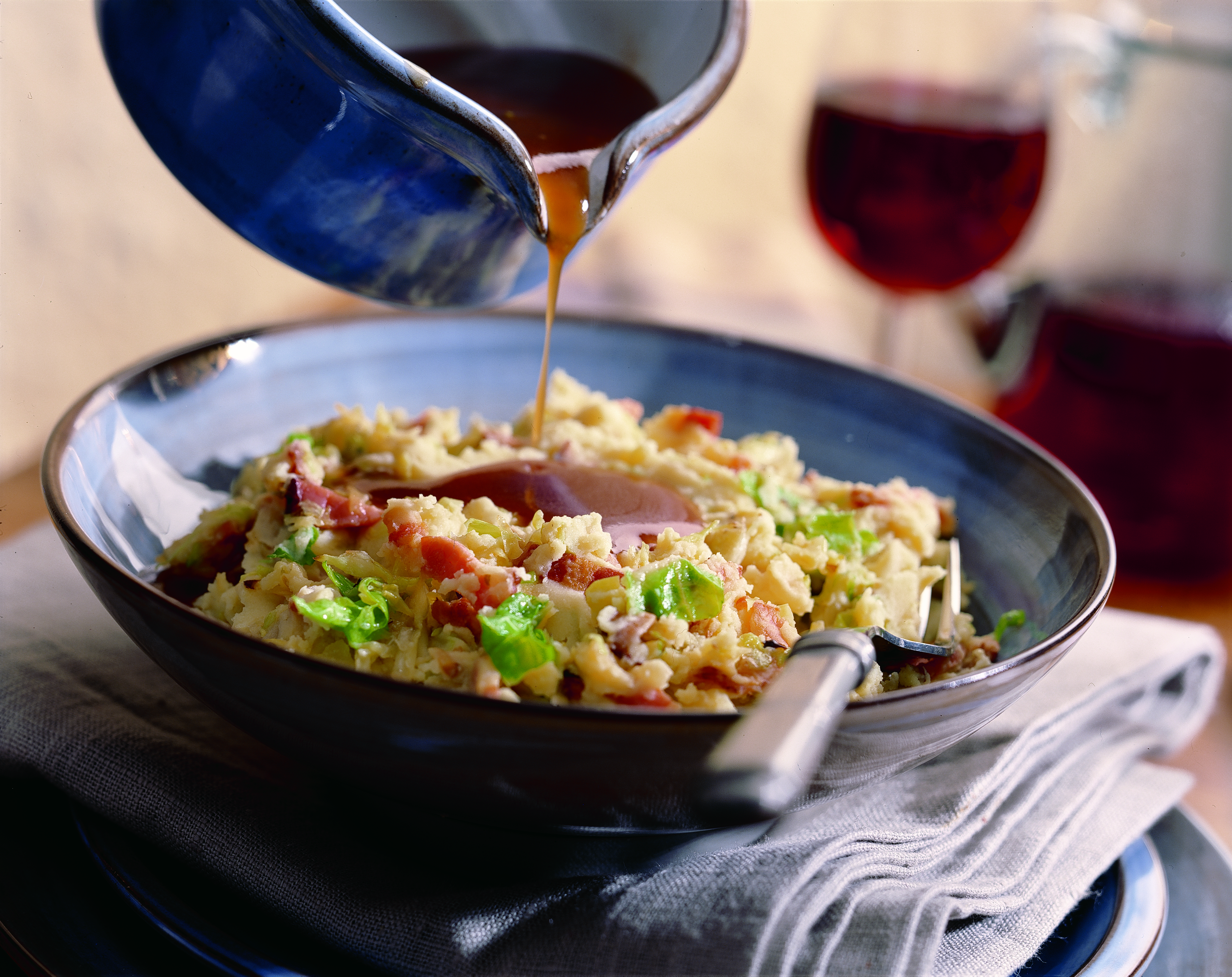 Ierse stamppot van puree met witte kool