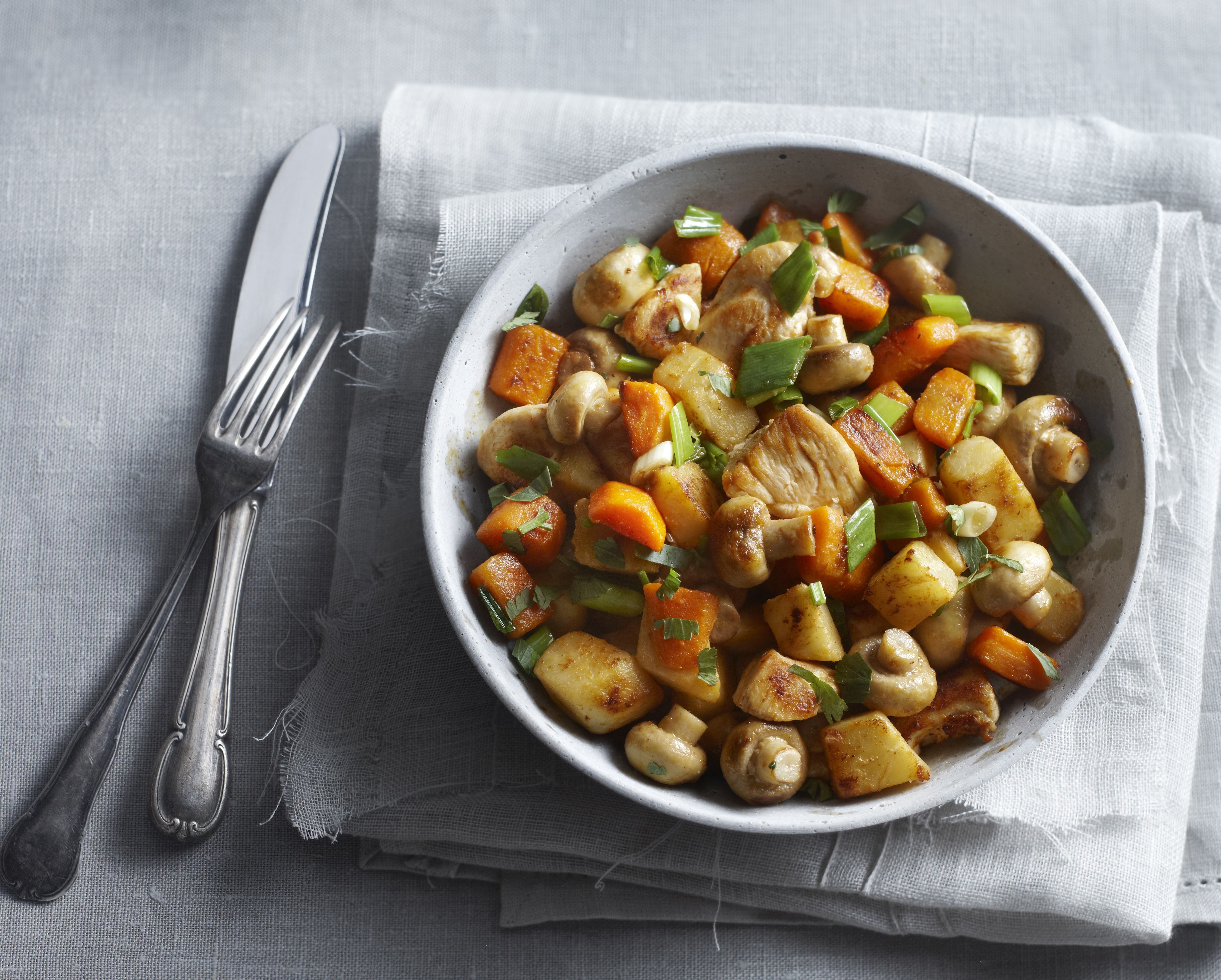 Hollandse roerbakgroenten met kipfilet