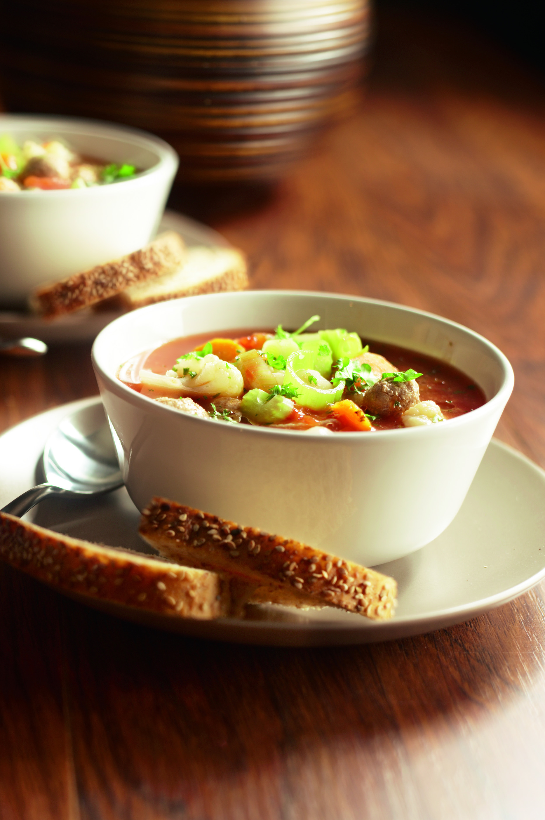 Hollandse groentensoep met balletjes