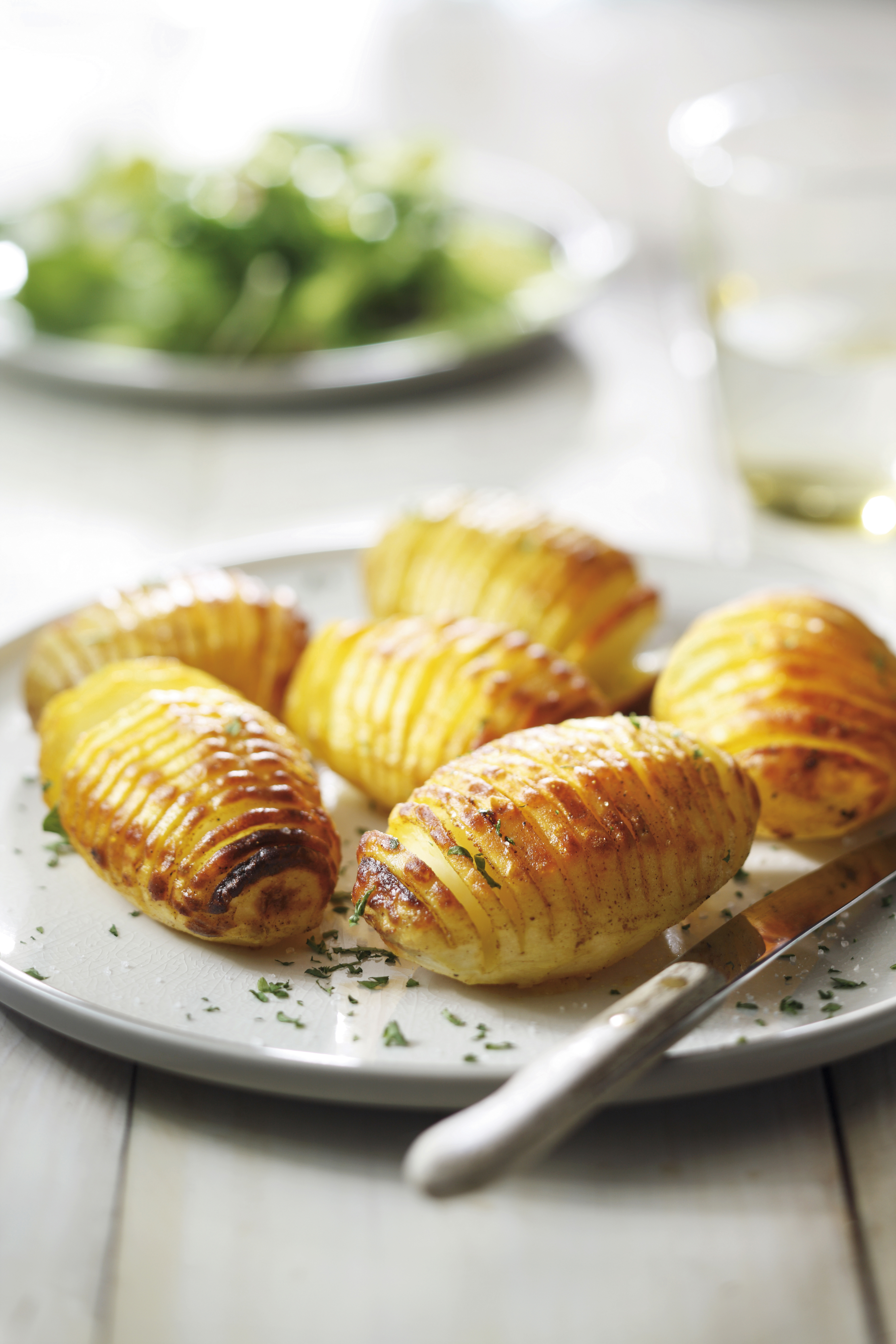 Hasselback aardappelen met warme specerijen