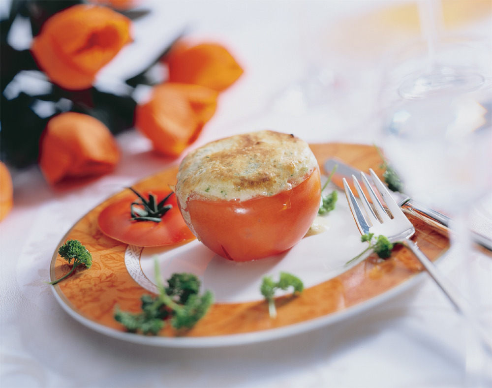 Gevulde tomaten uit de oven