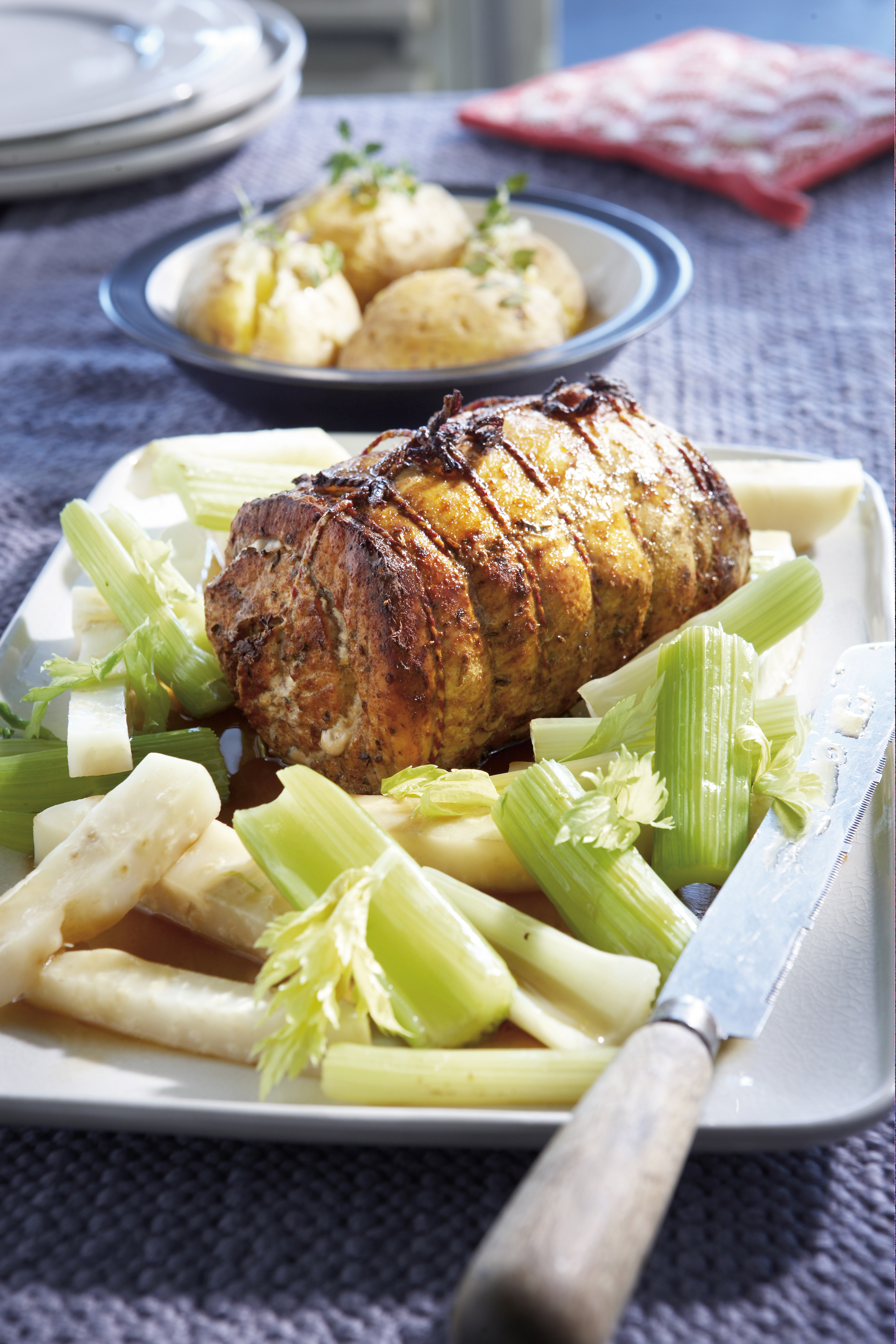 Geroosterde gemarineerde rollade