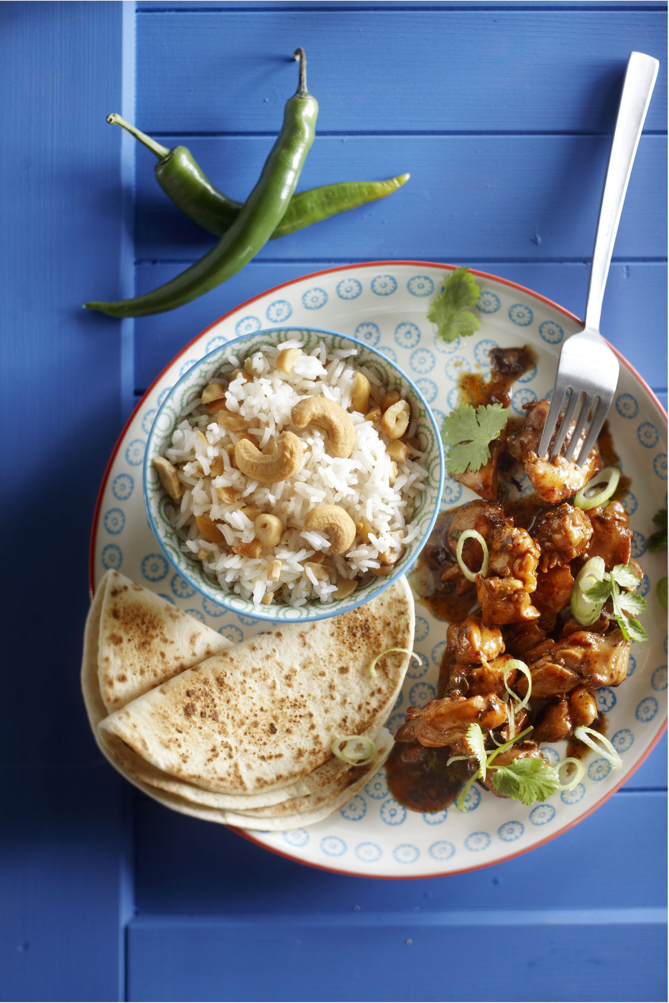 Chinese pannenkoekjes met zoete kip