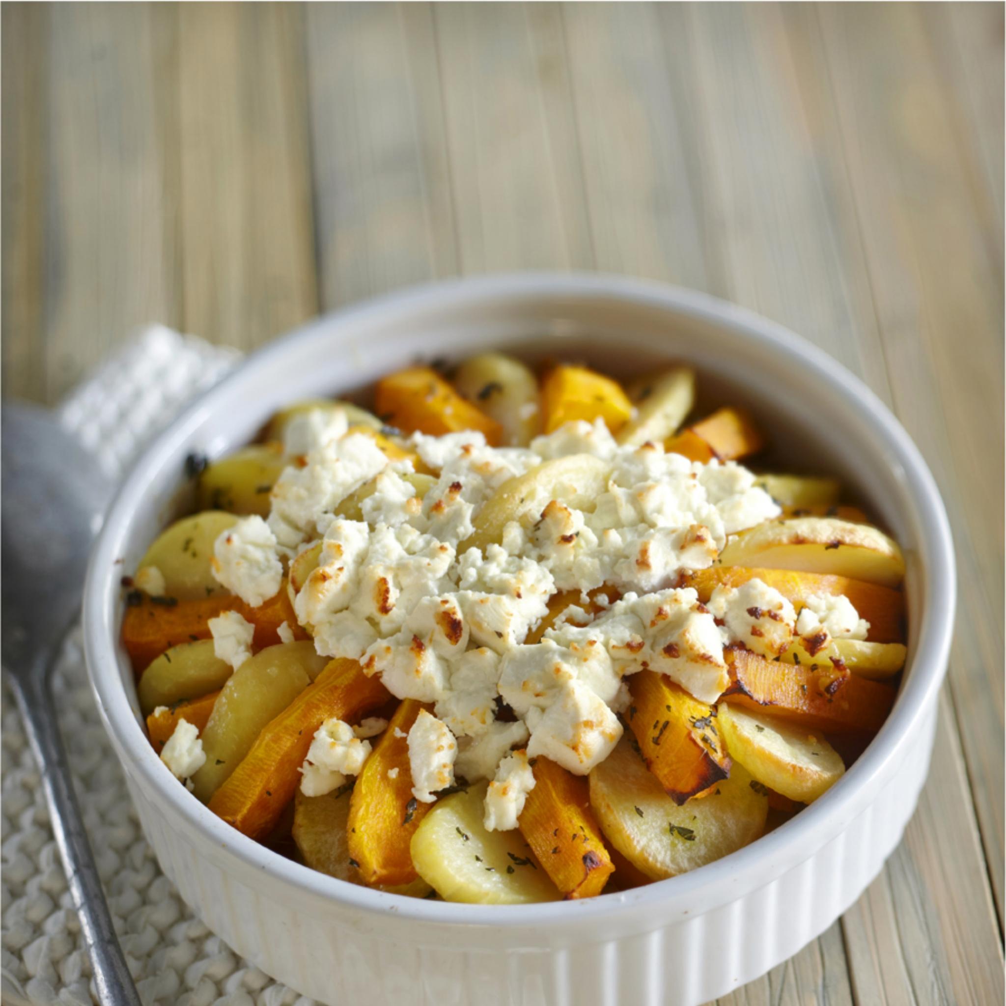 Pompoentortilla met geitenkaas