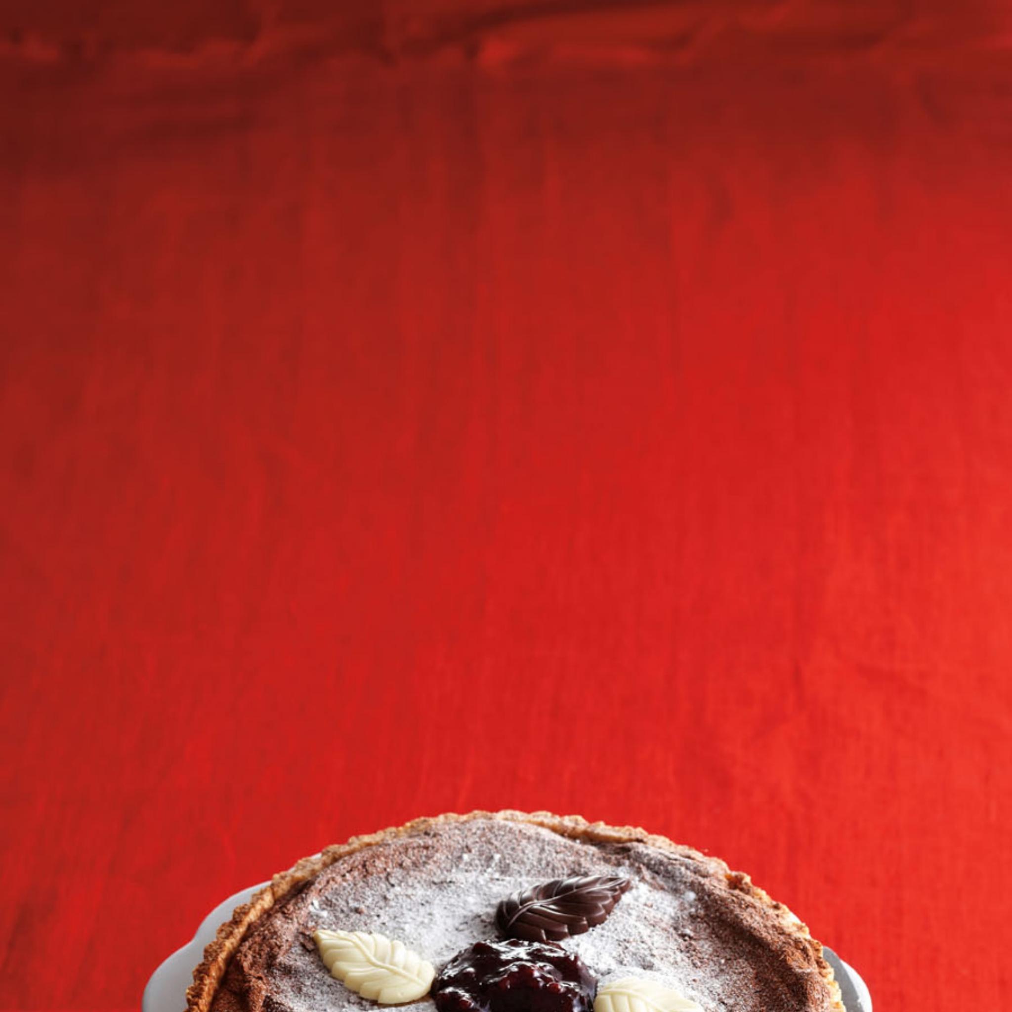 Chocoladetaart met cranberry's