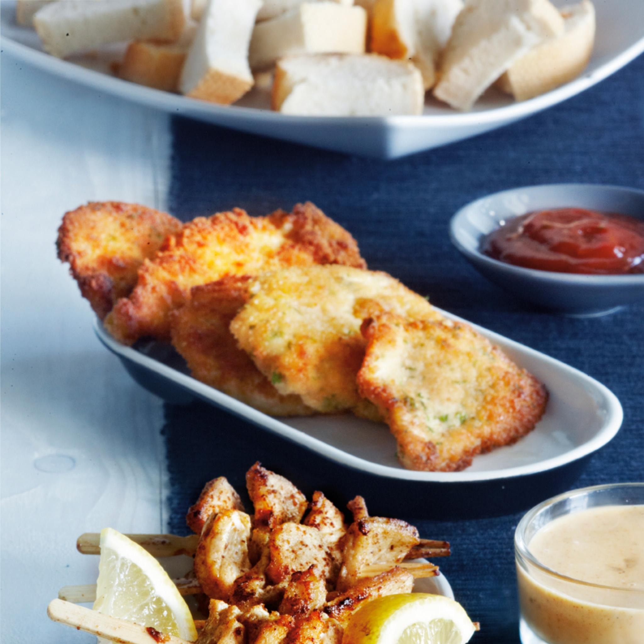 Kipschnitzels met tuinkruiden