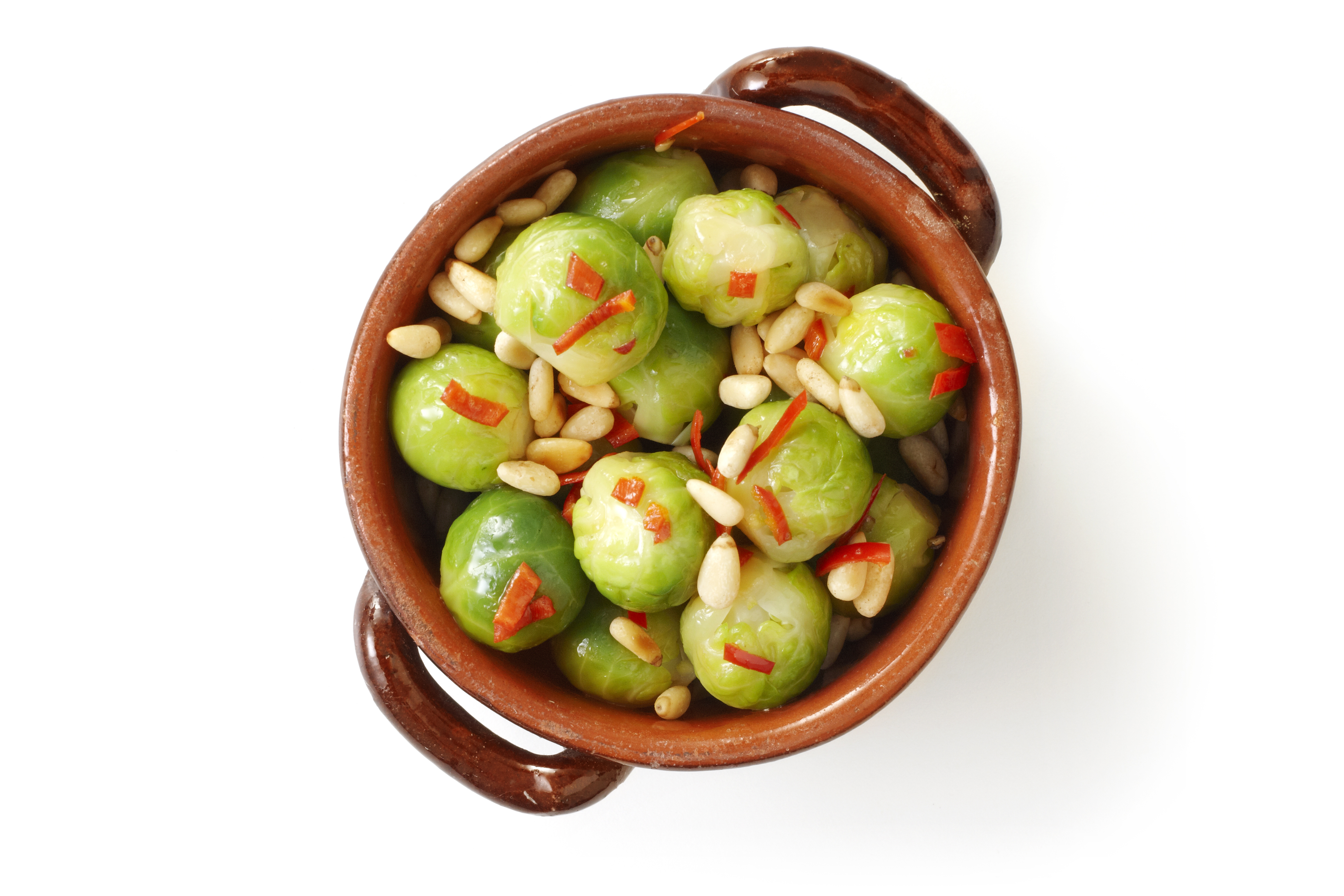 Pittige spruitjes met geroosterde pijnboompitten