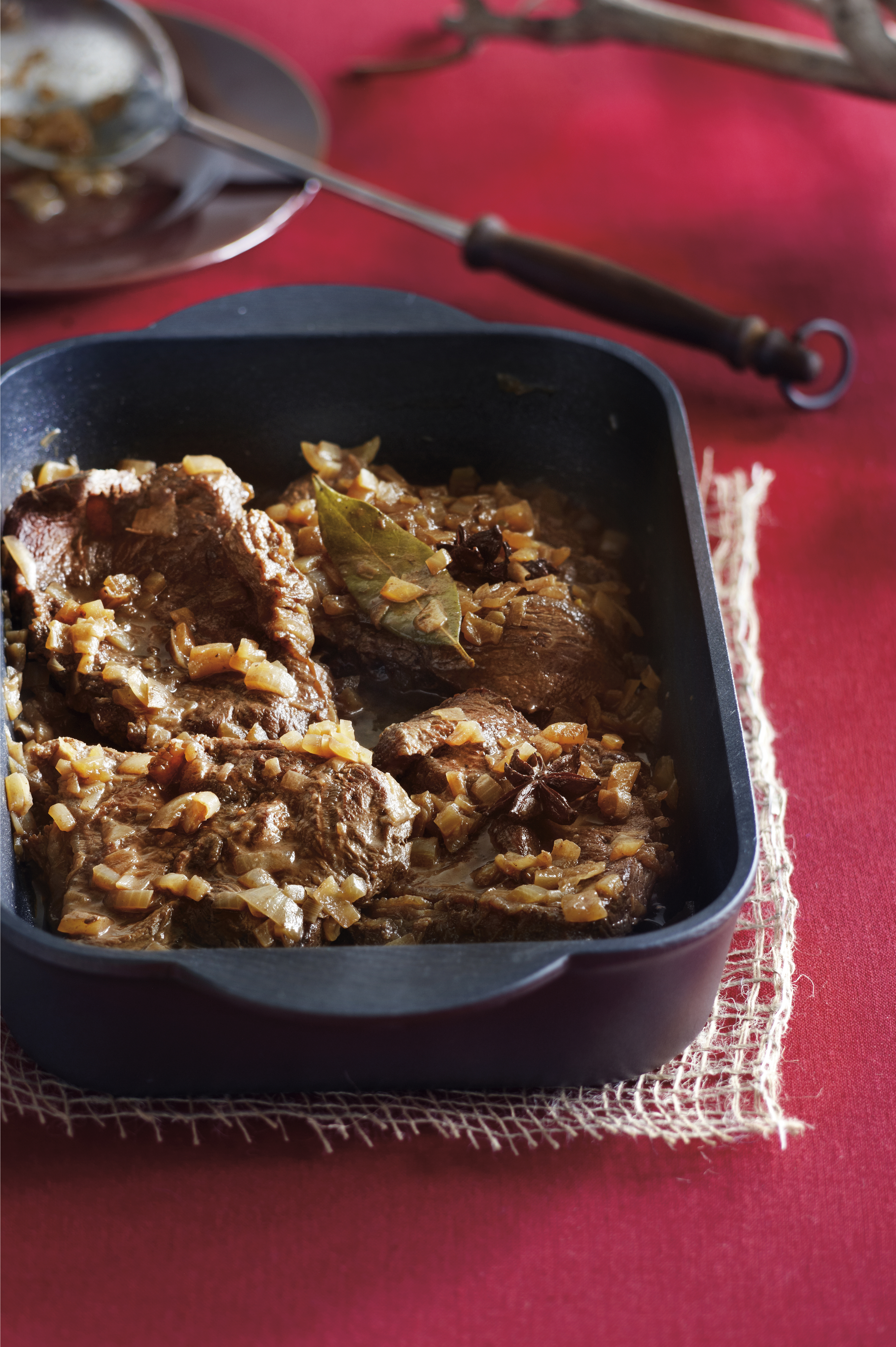 Sukadevlees met  gember en steranijs