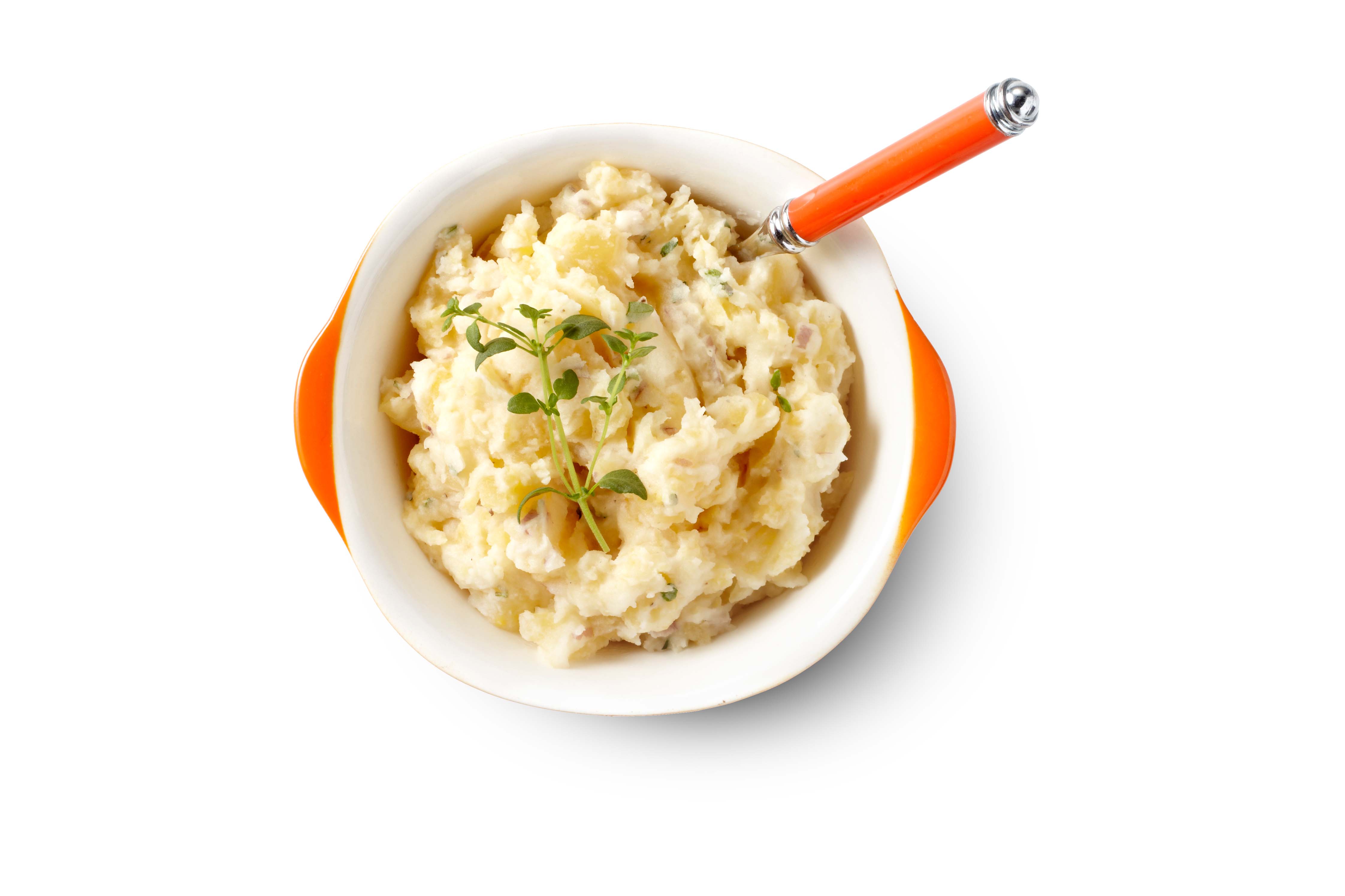 Gepureerde koolraap met aardappel, boter en tijm