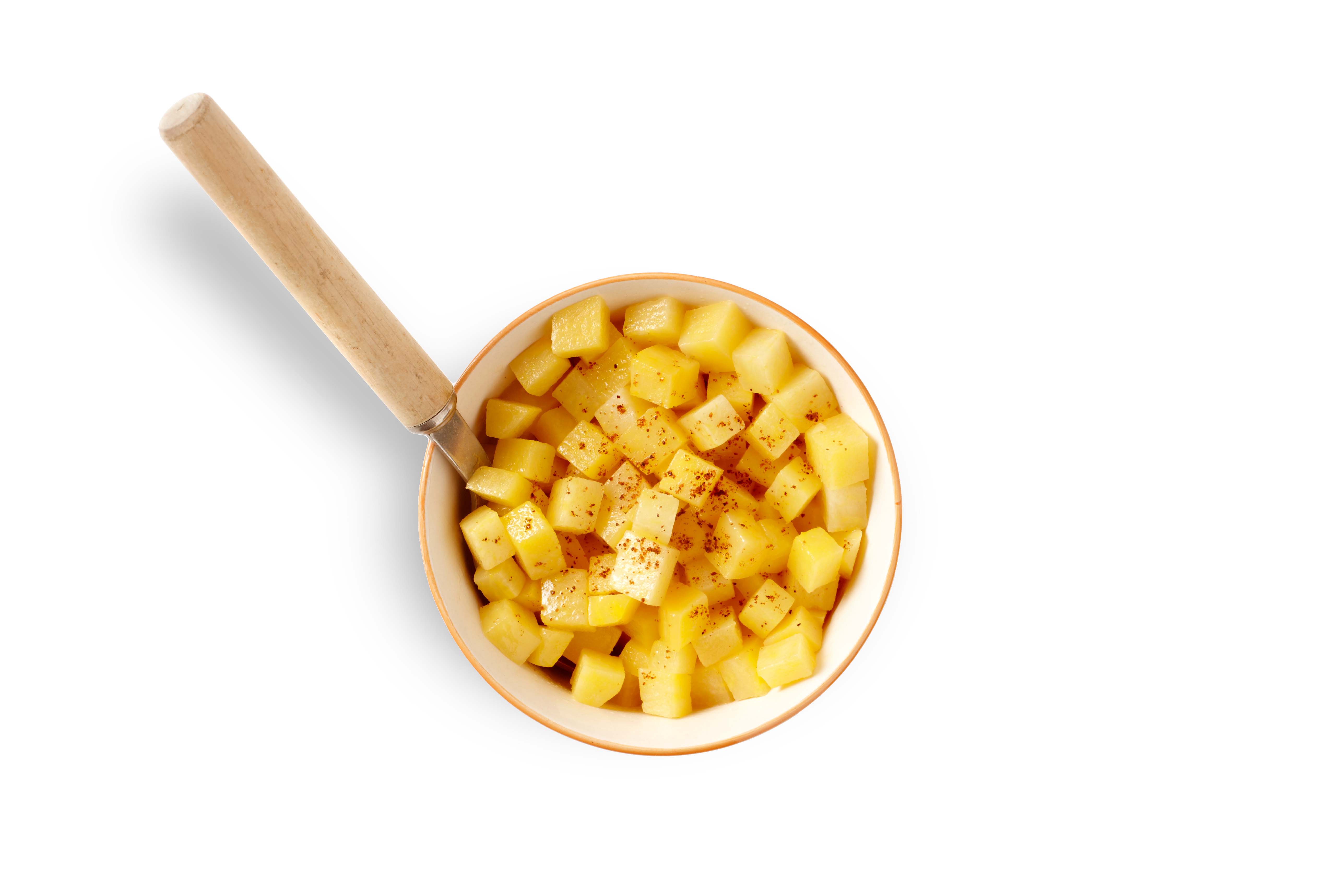 Gekookte koolraap met nootmuskaat