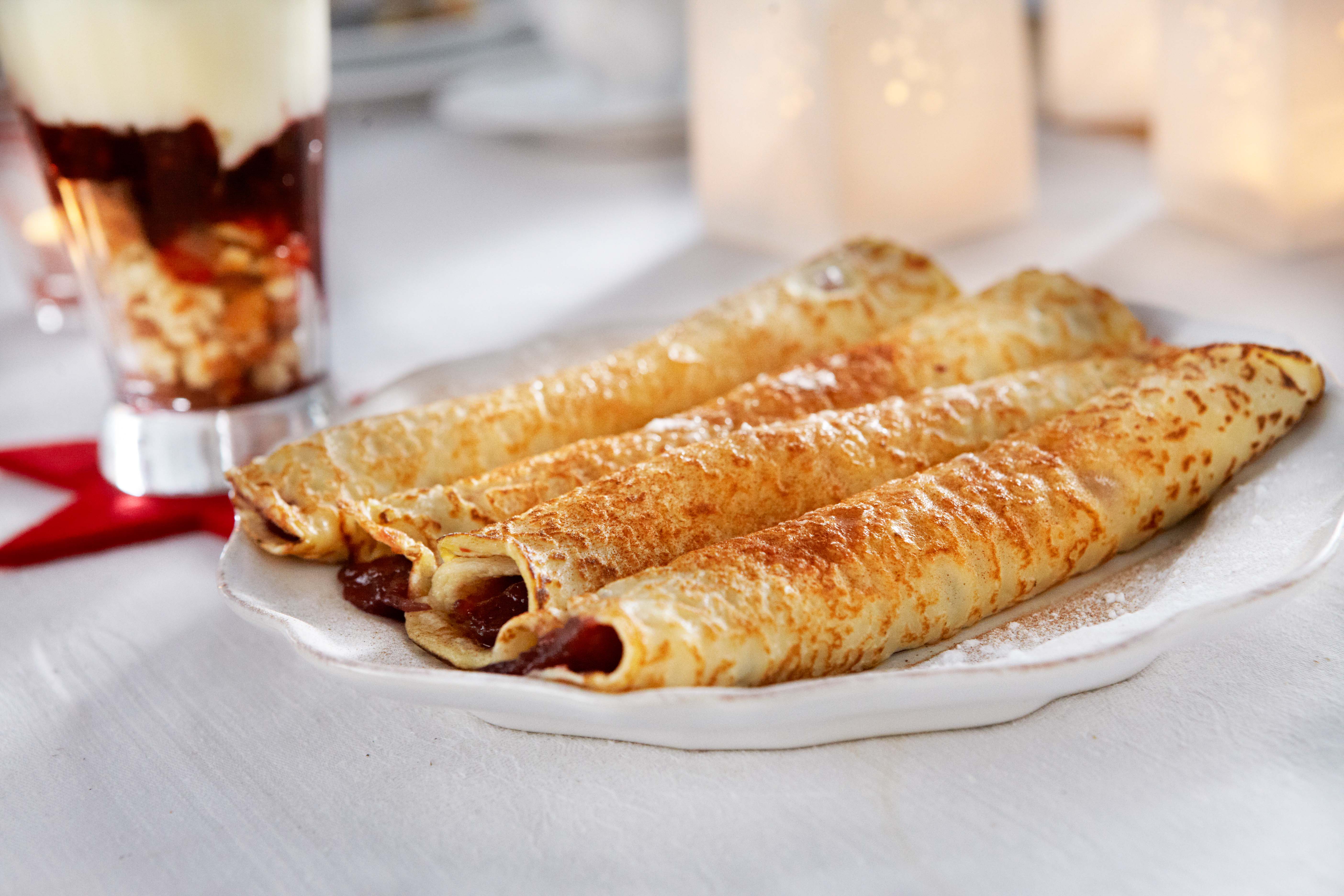 Kokosflensjes met cranberry's