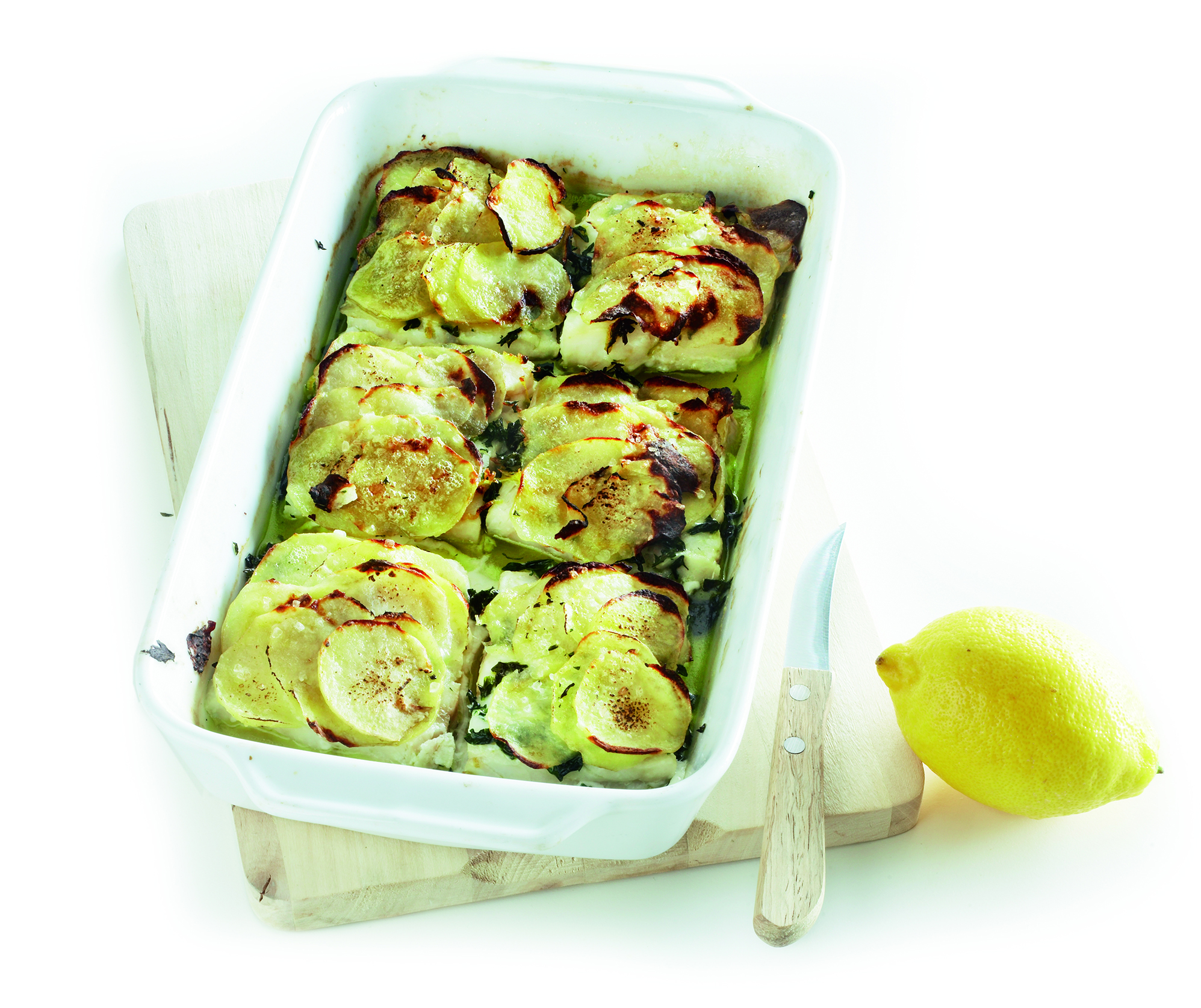 Krokante witvis uit de oven