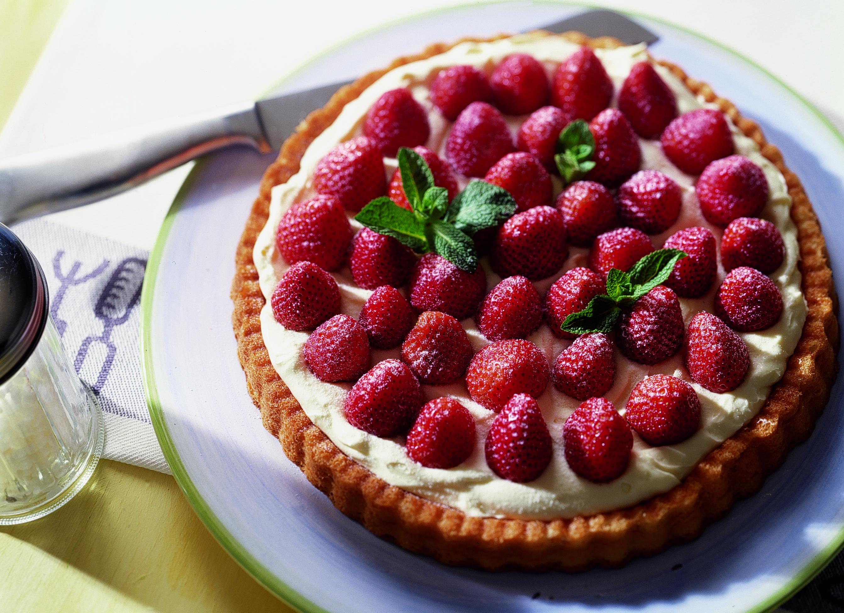 Snelle aardbeientaart