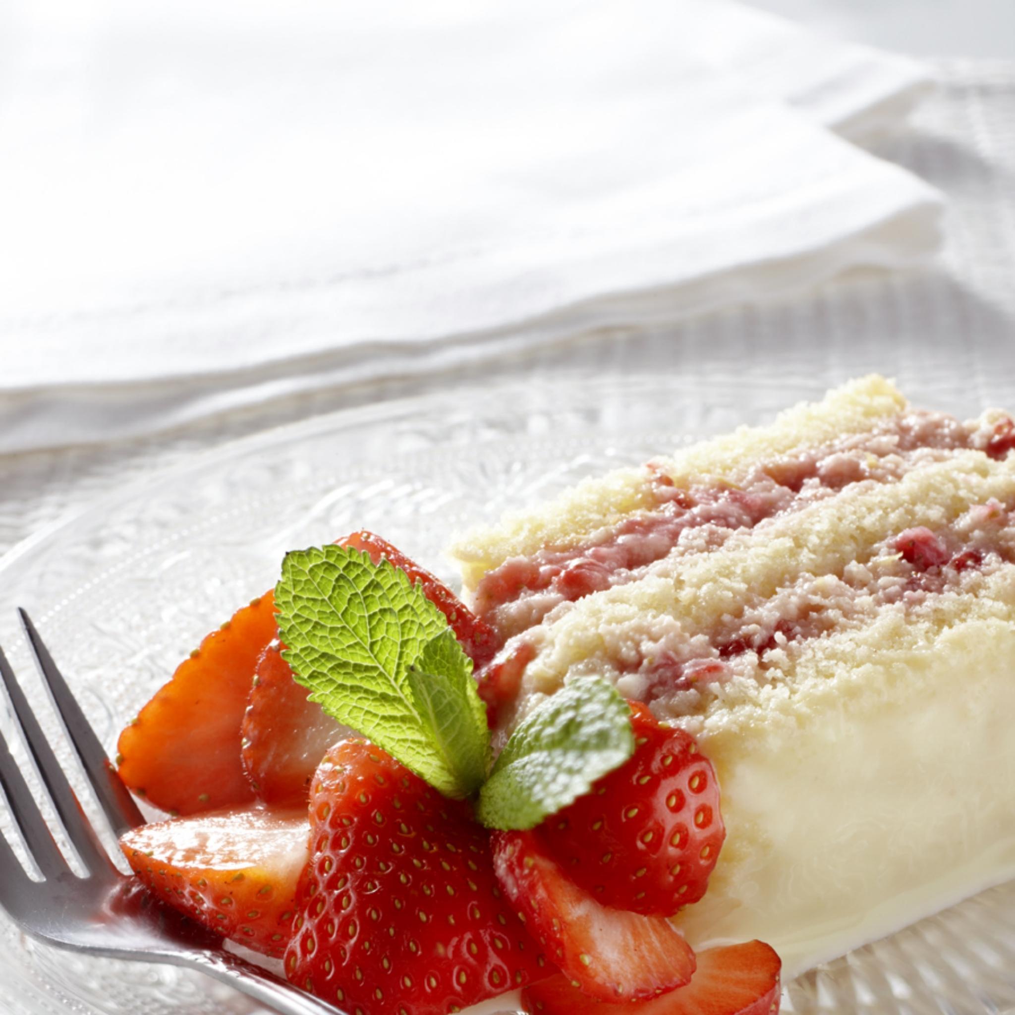 Aardbeien mud cake met witte chocolade