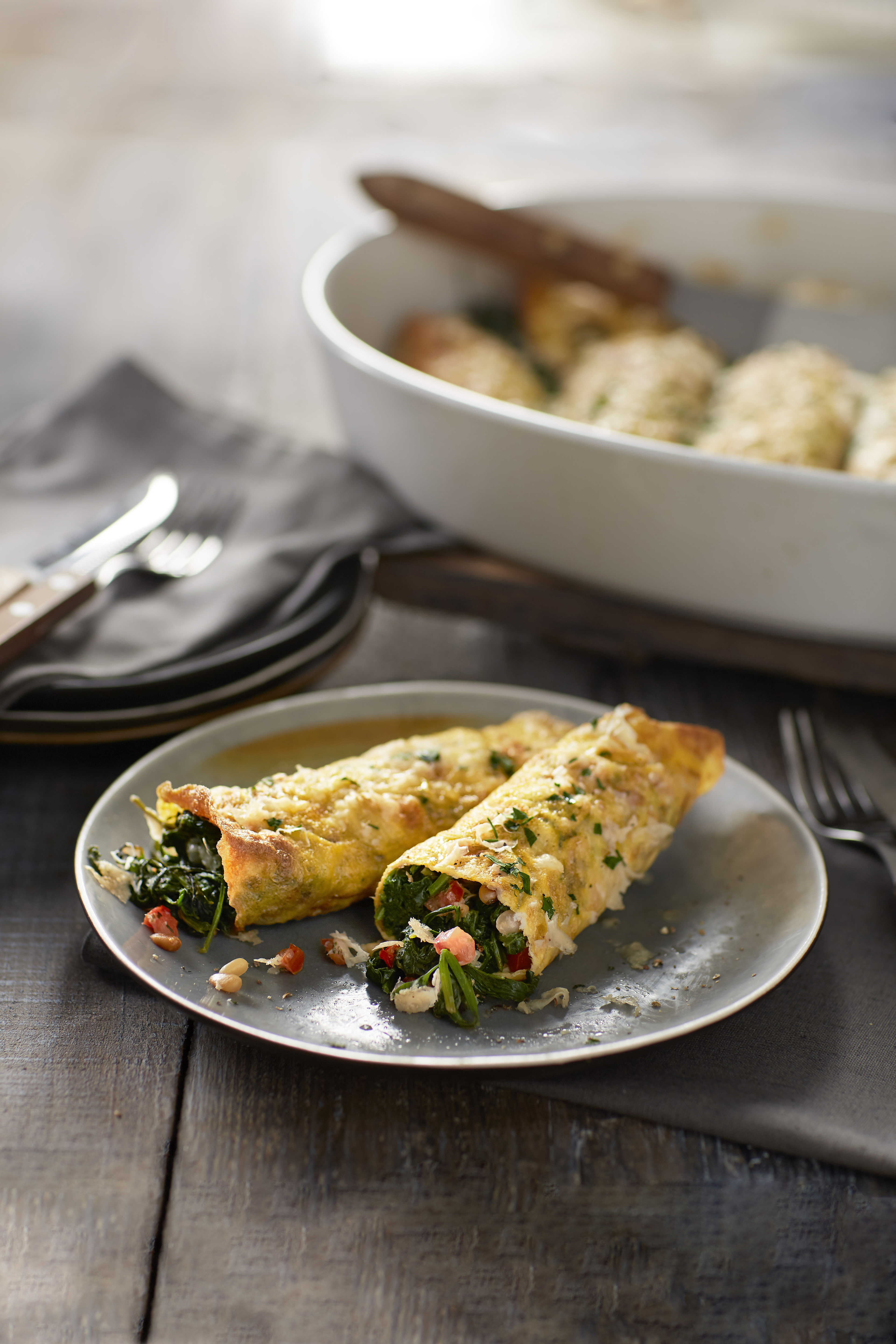 Italiaanse spinazierolletjes uit de oven