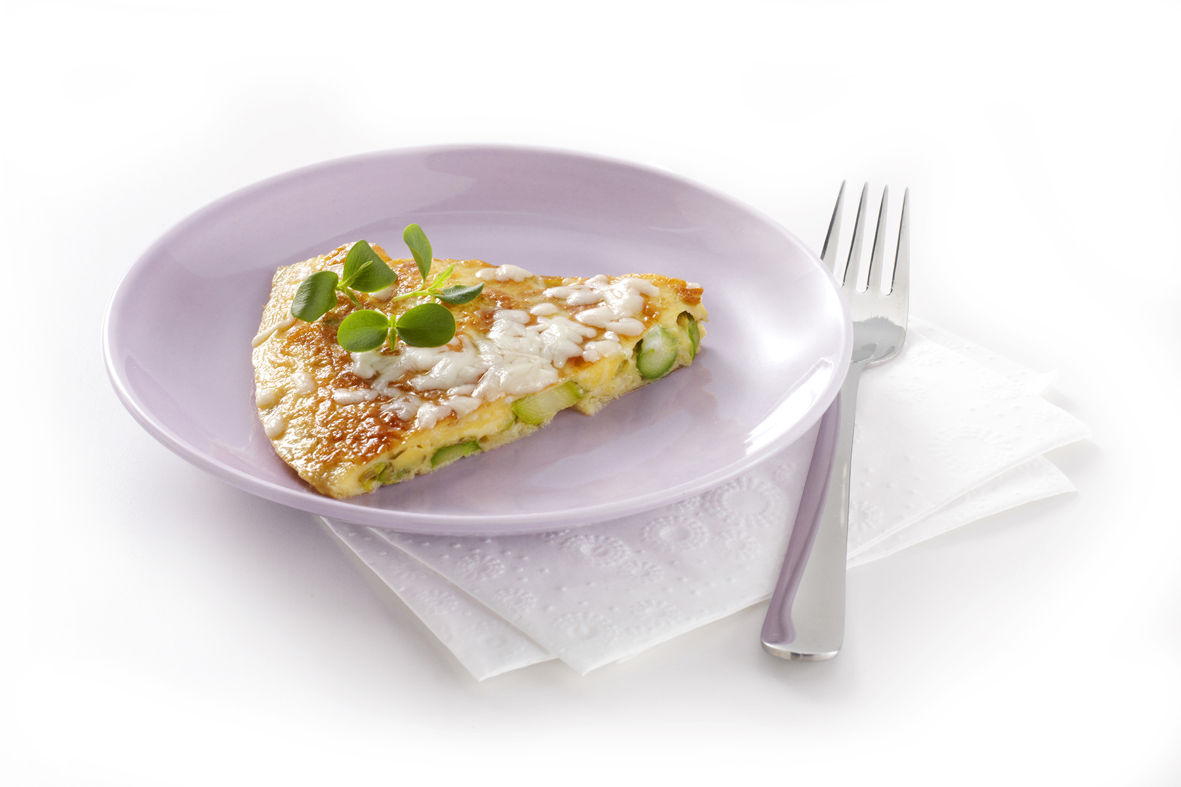 Omelet met groene asperge