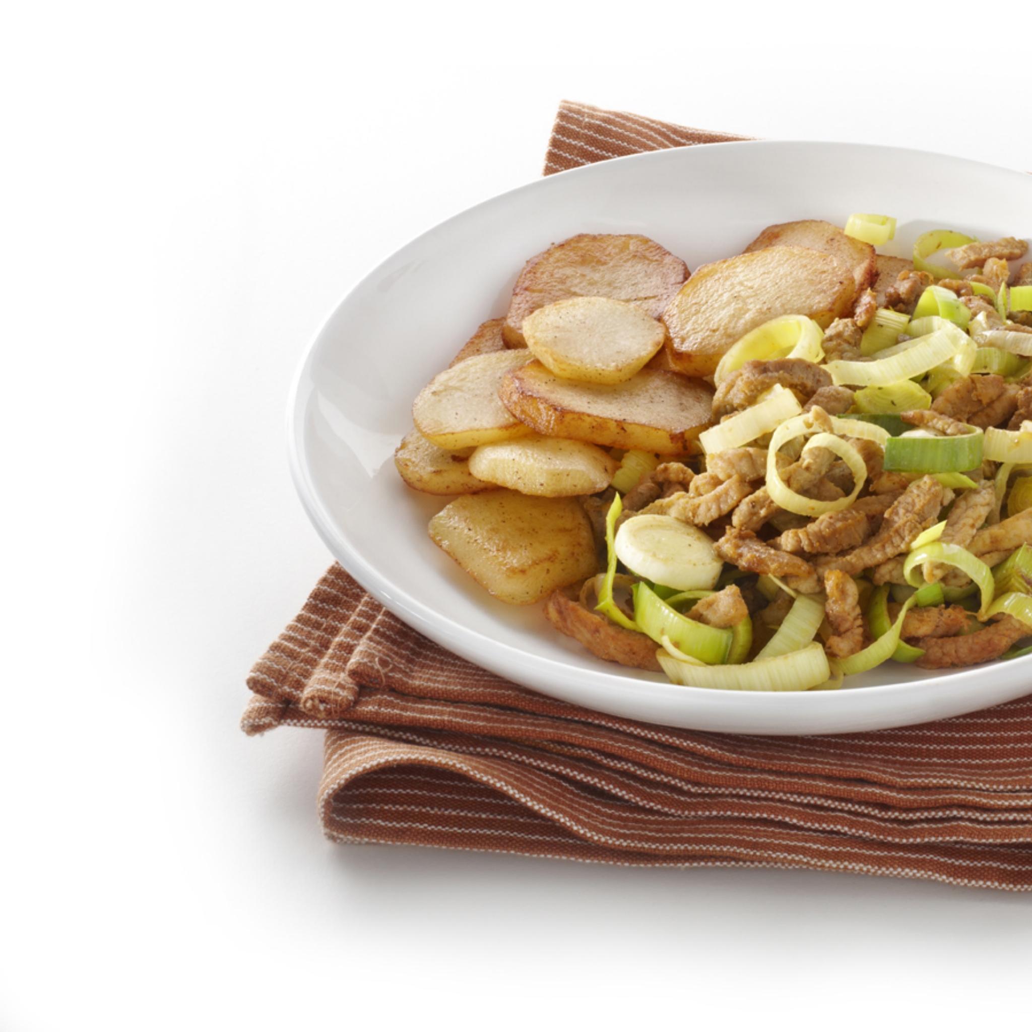 Gebakken aardappelen met shoarma