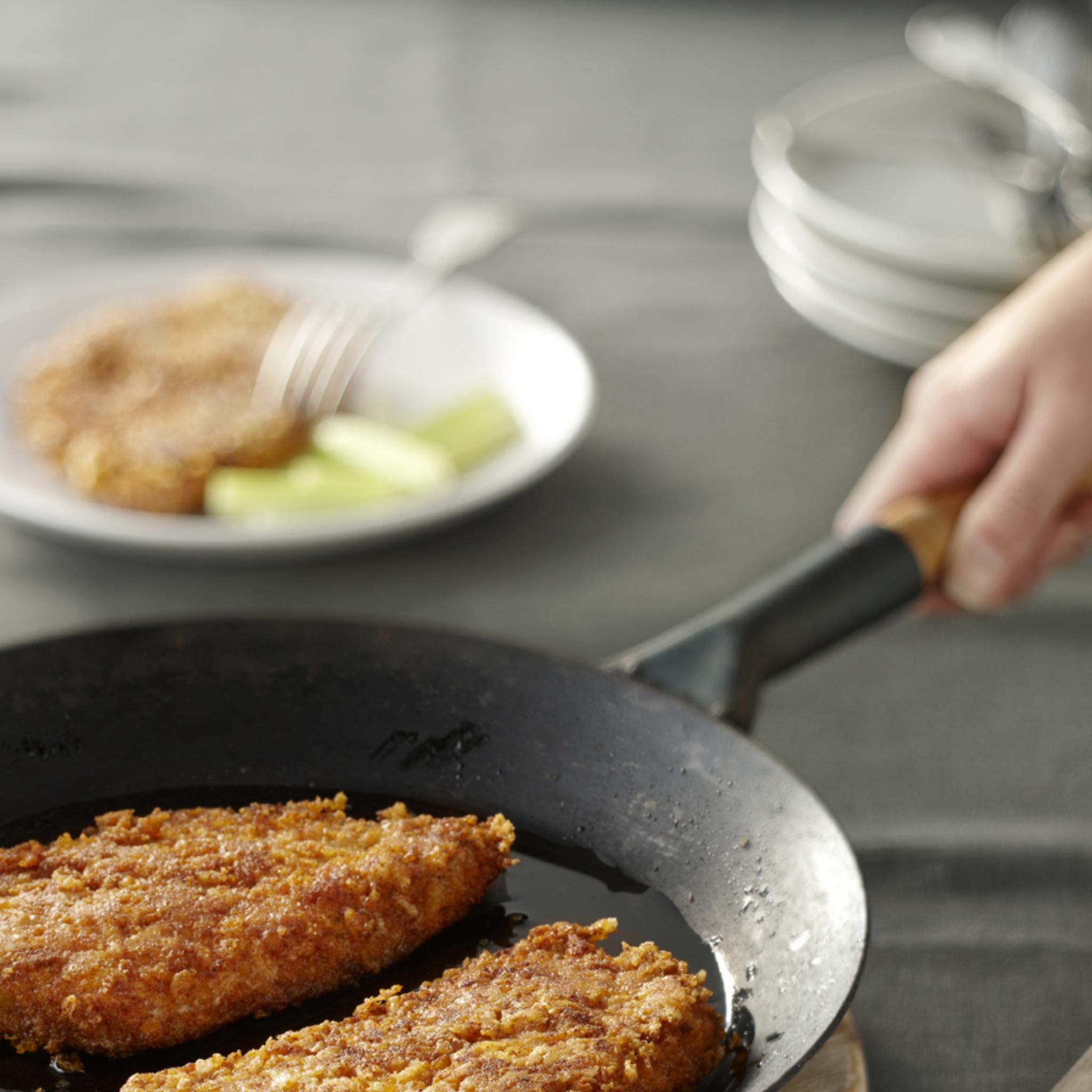 Schnitzel gepaneerd met cheesecornflakes