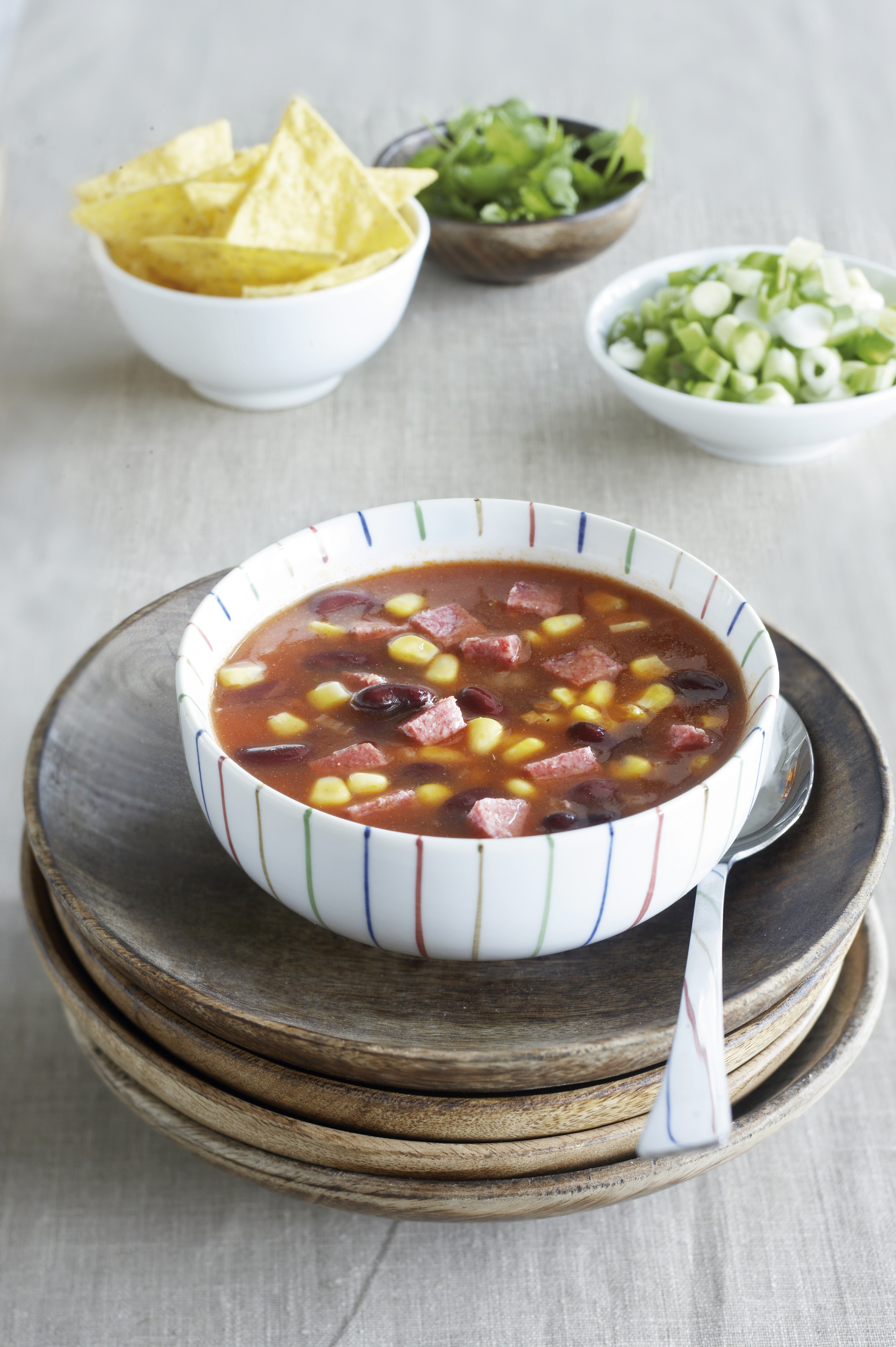 Mexicaanse bonen-maïssoep