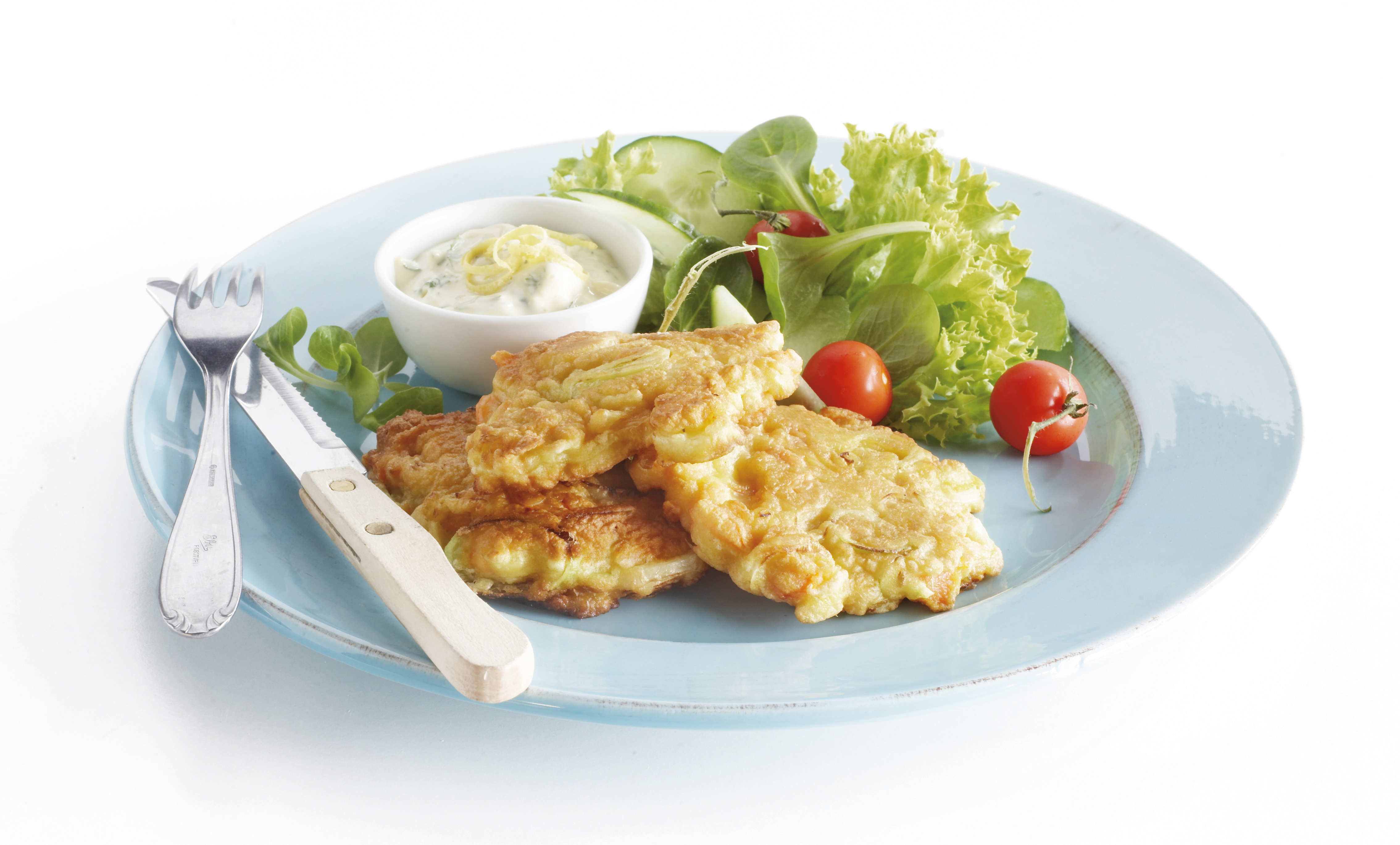 Drie-in-de-pan met wortel, prei en citroenmayonaise