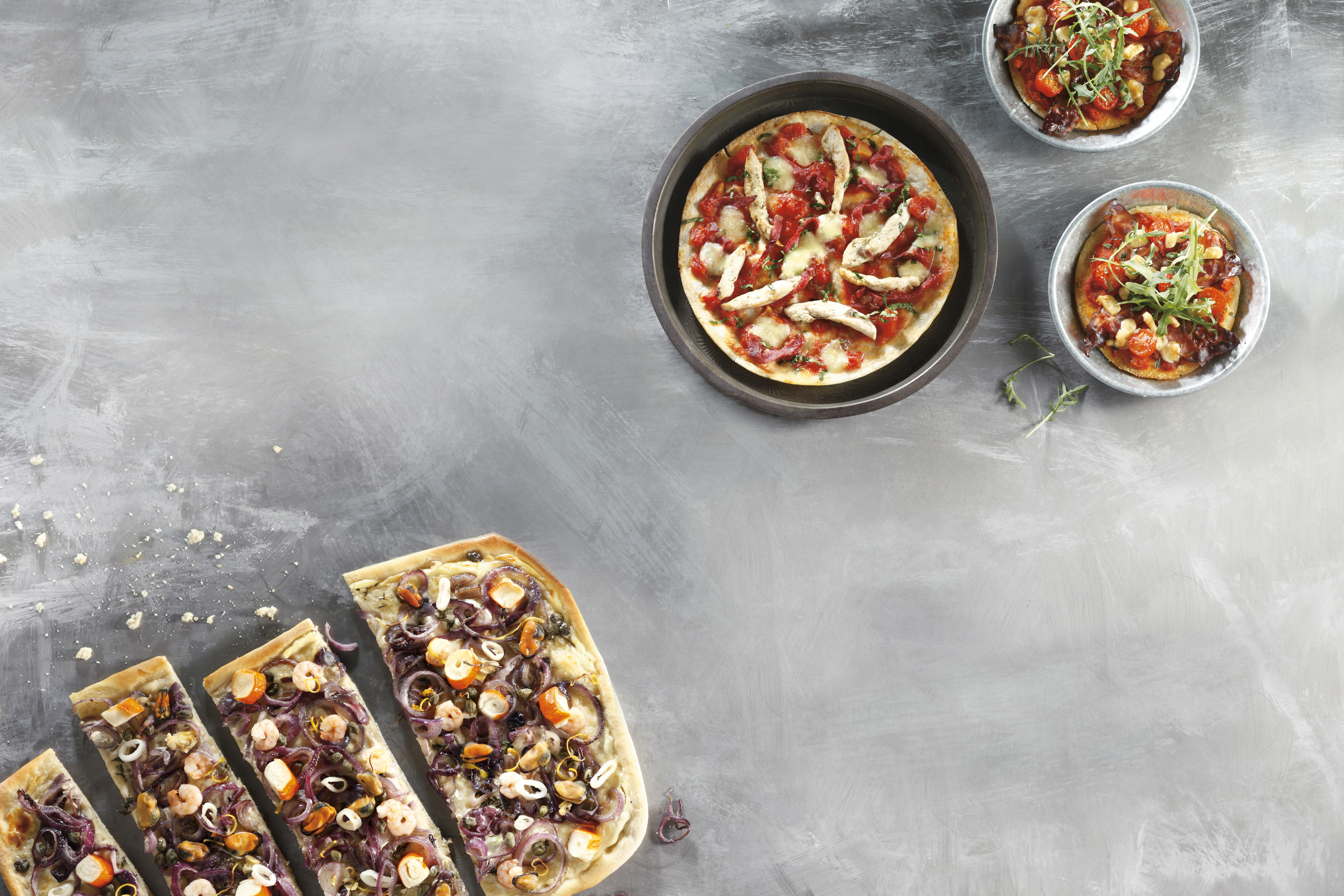 Vispizza van de bakplaat