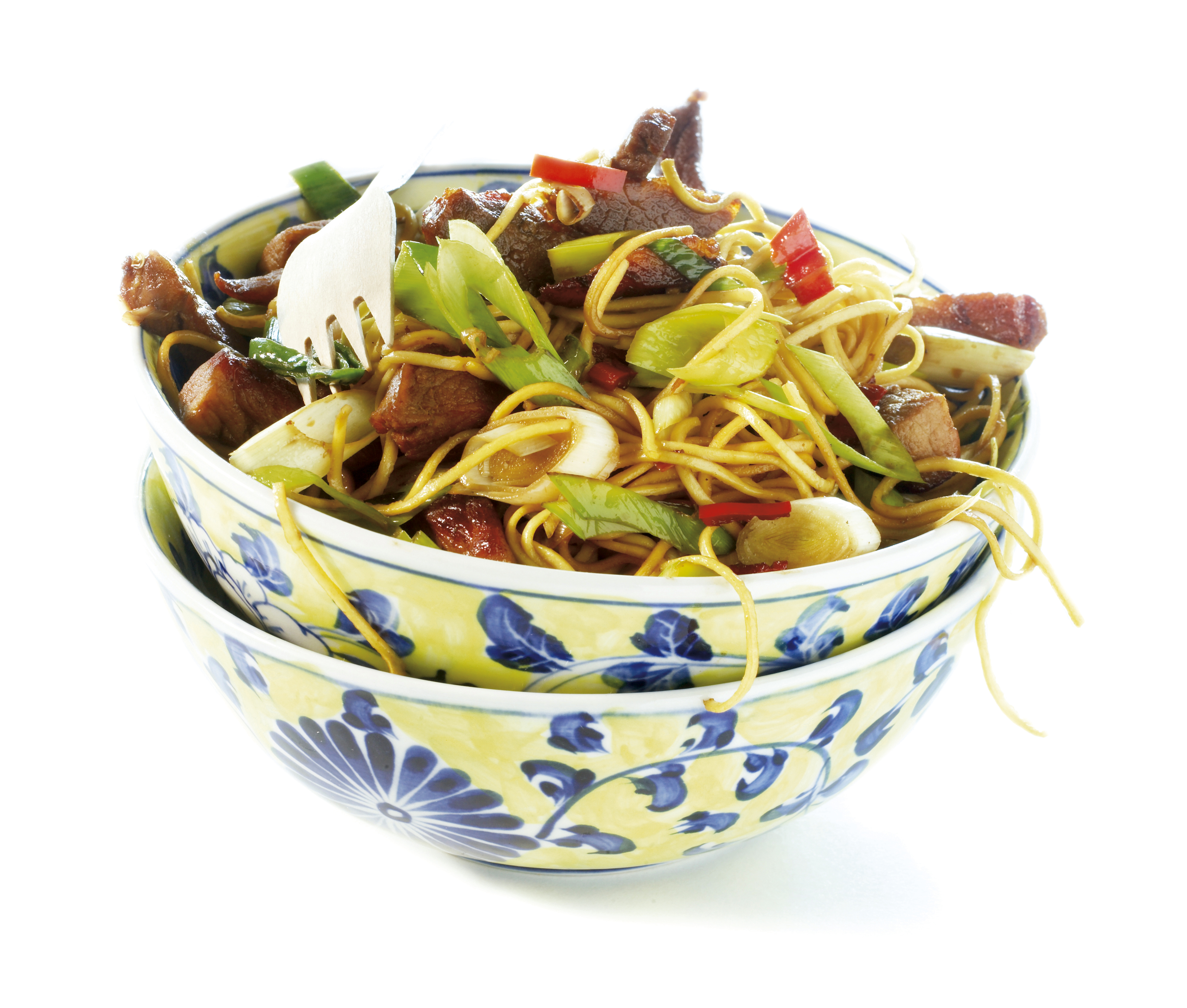 Noedels met pikant vlees