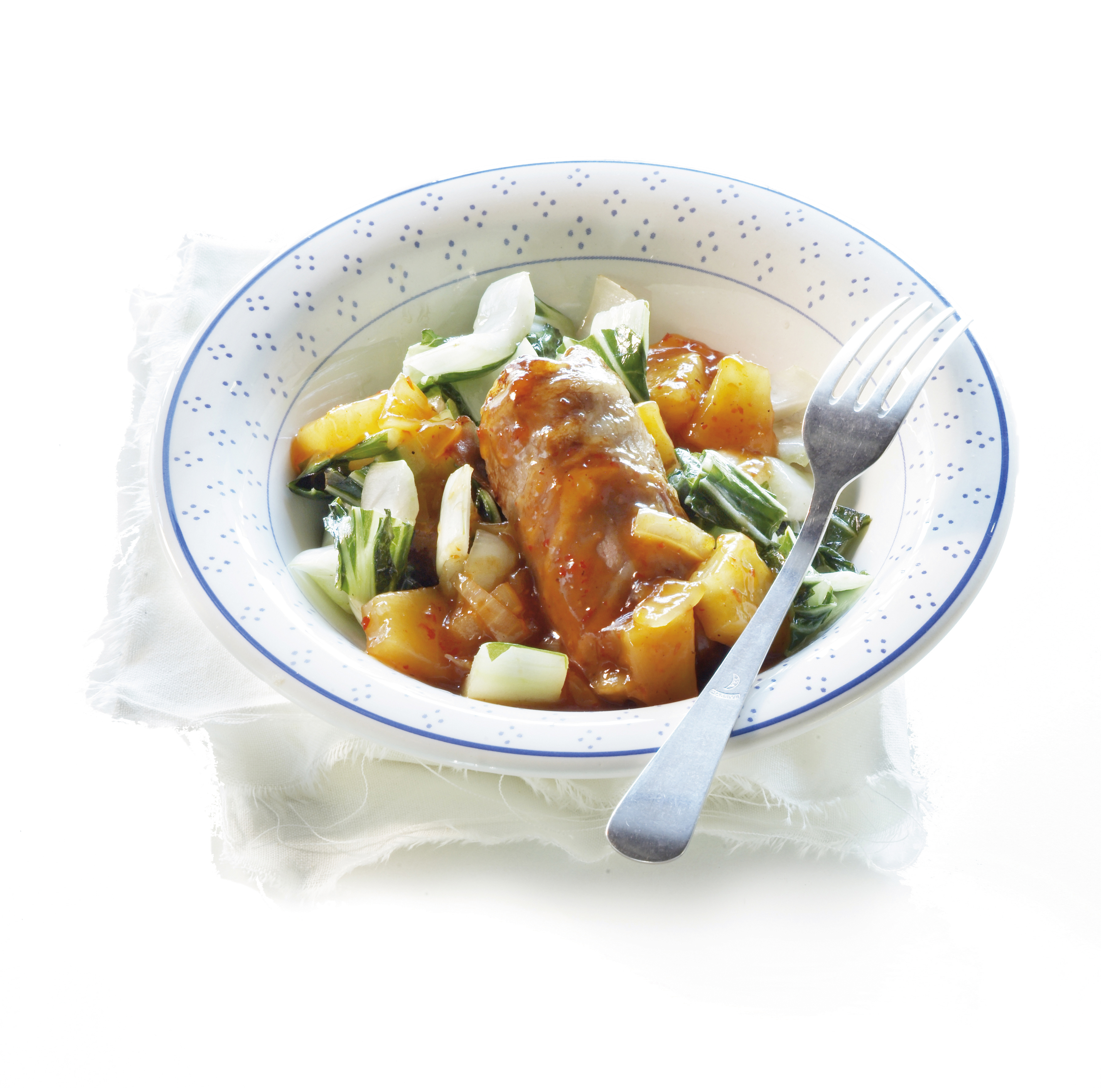 Slavinken met ananas en paksoi