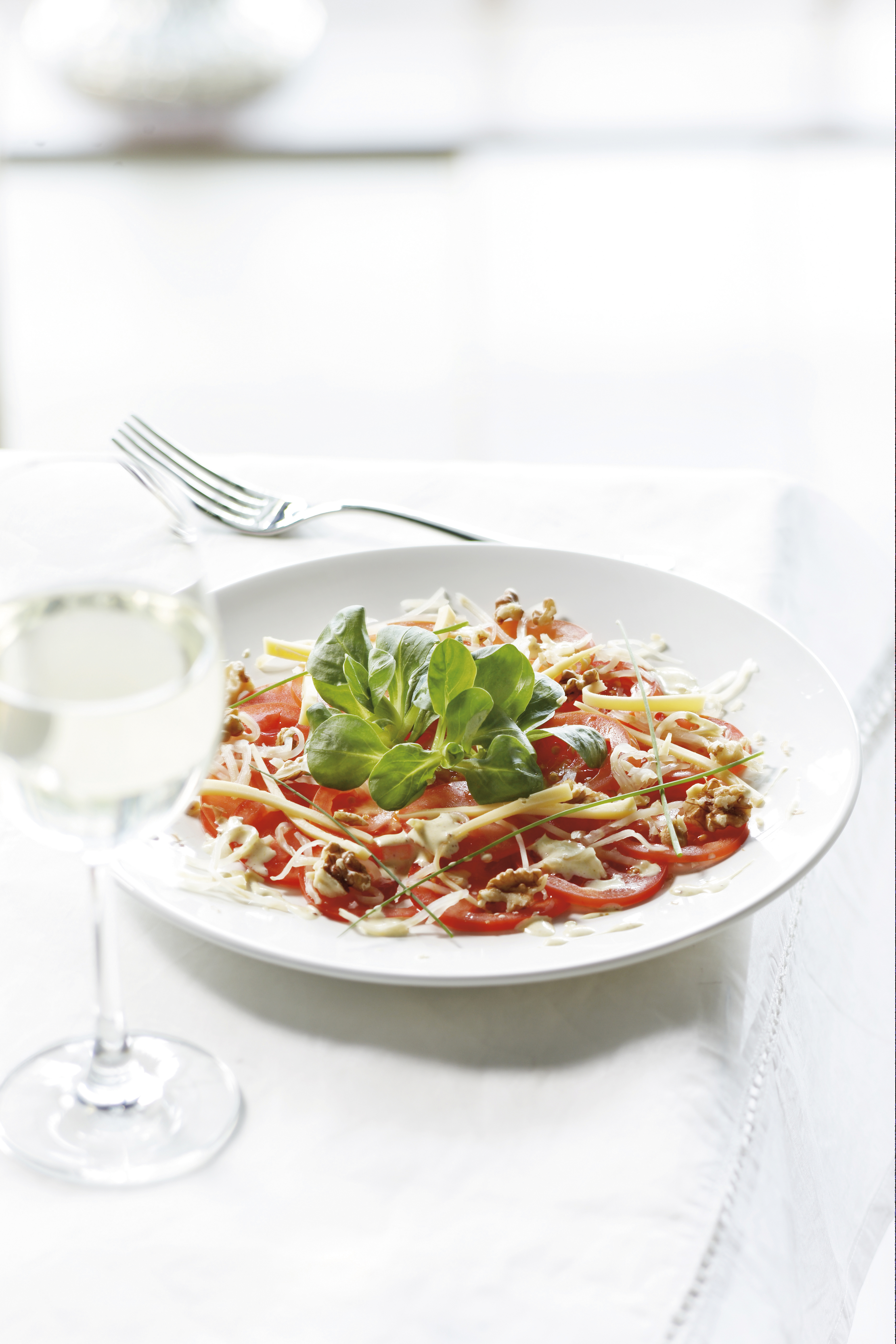 Tomatencarpaccio met selderij en kaas