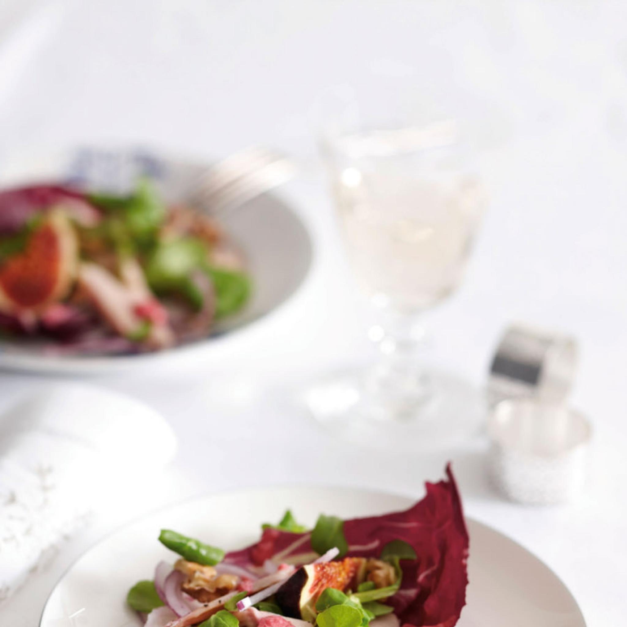 Gerookte forel met bietjesdressing