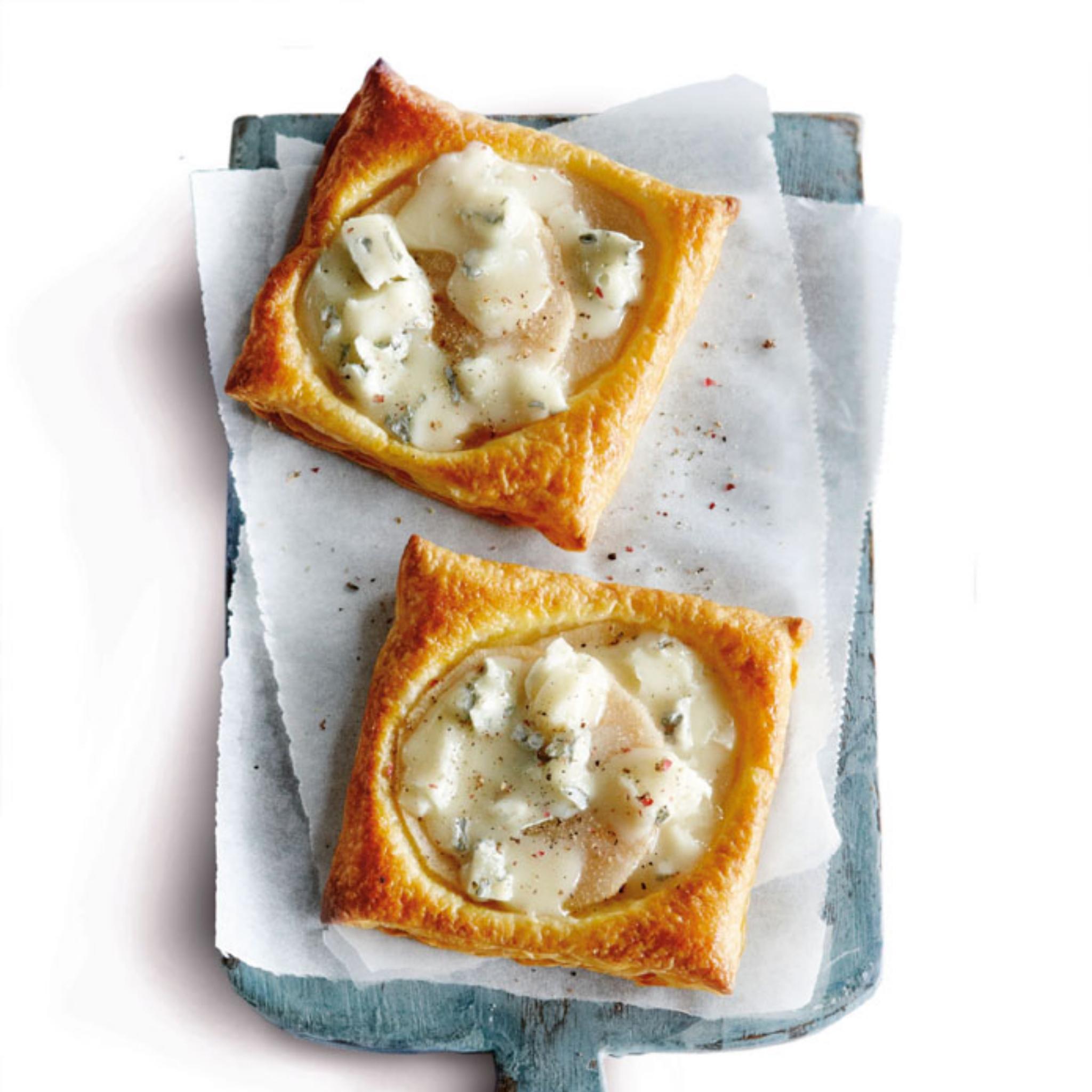 Perentaartje met gorgonzola