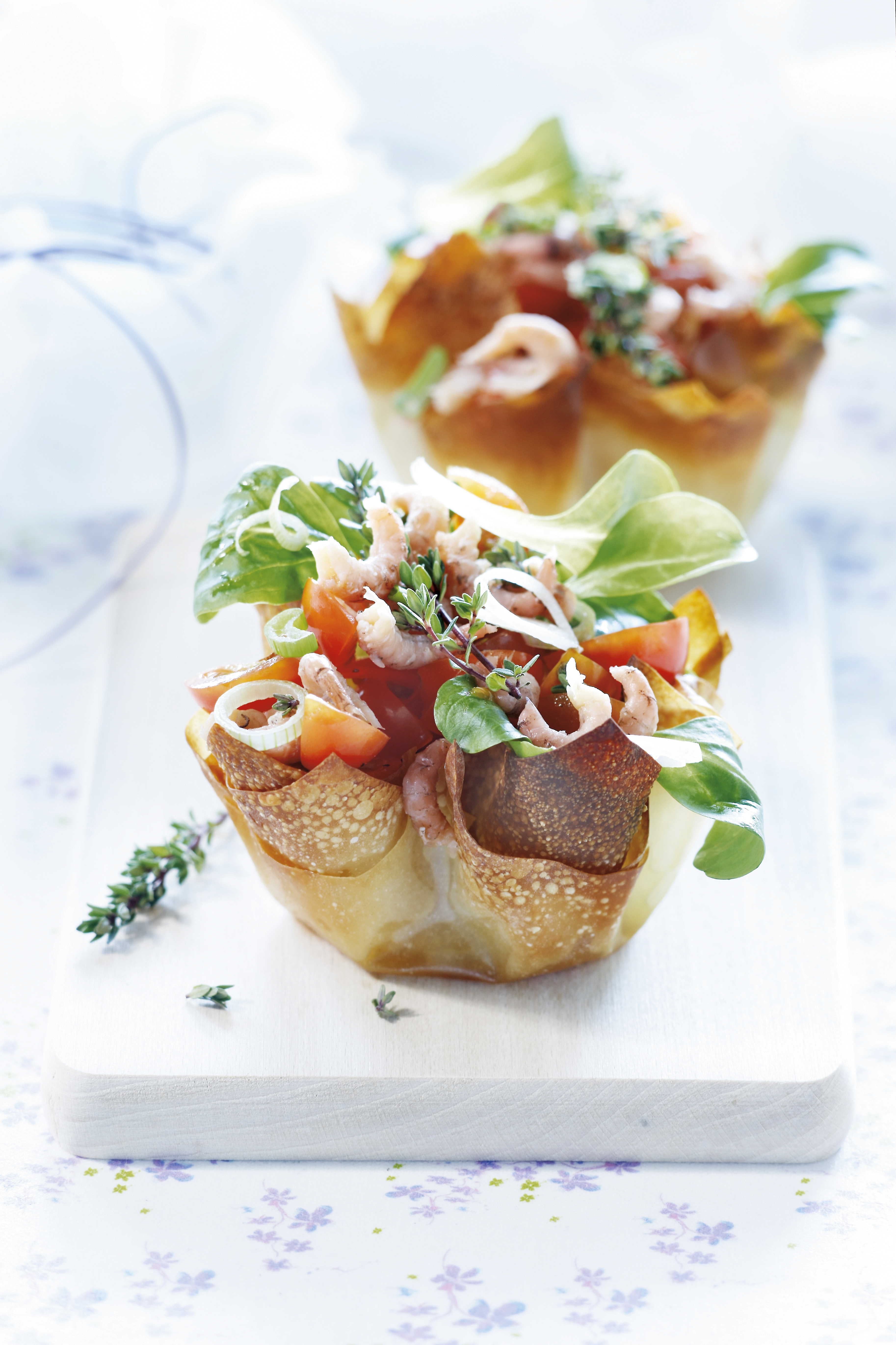 Tomatentaartje met Hollandse garnalen