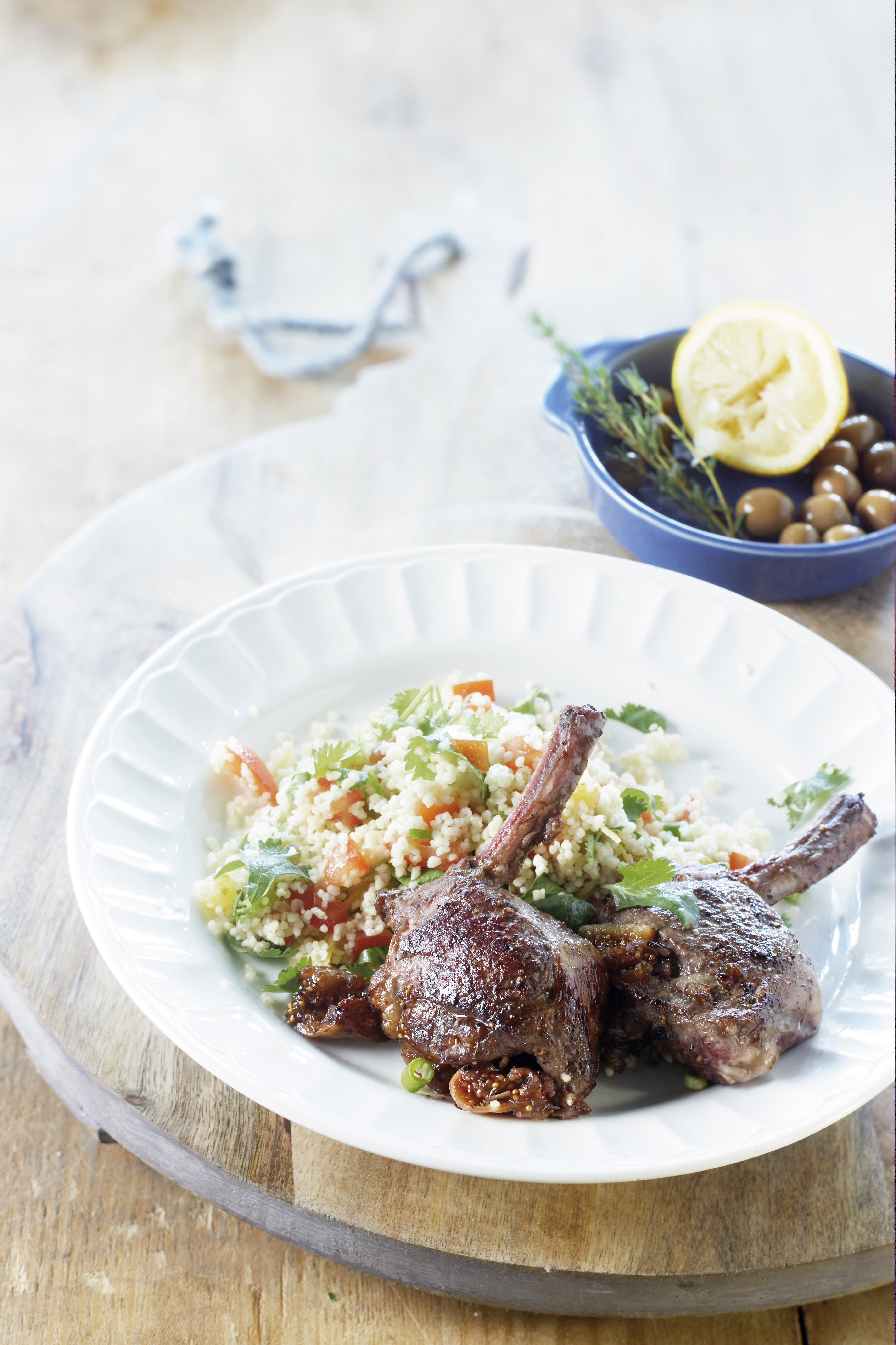 Lamskarbonades met vijgenvulling