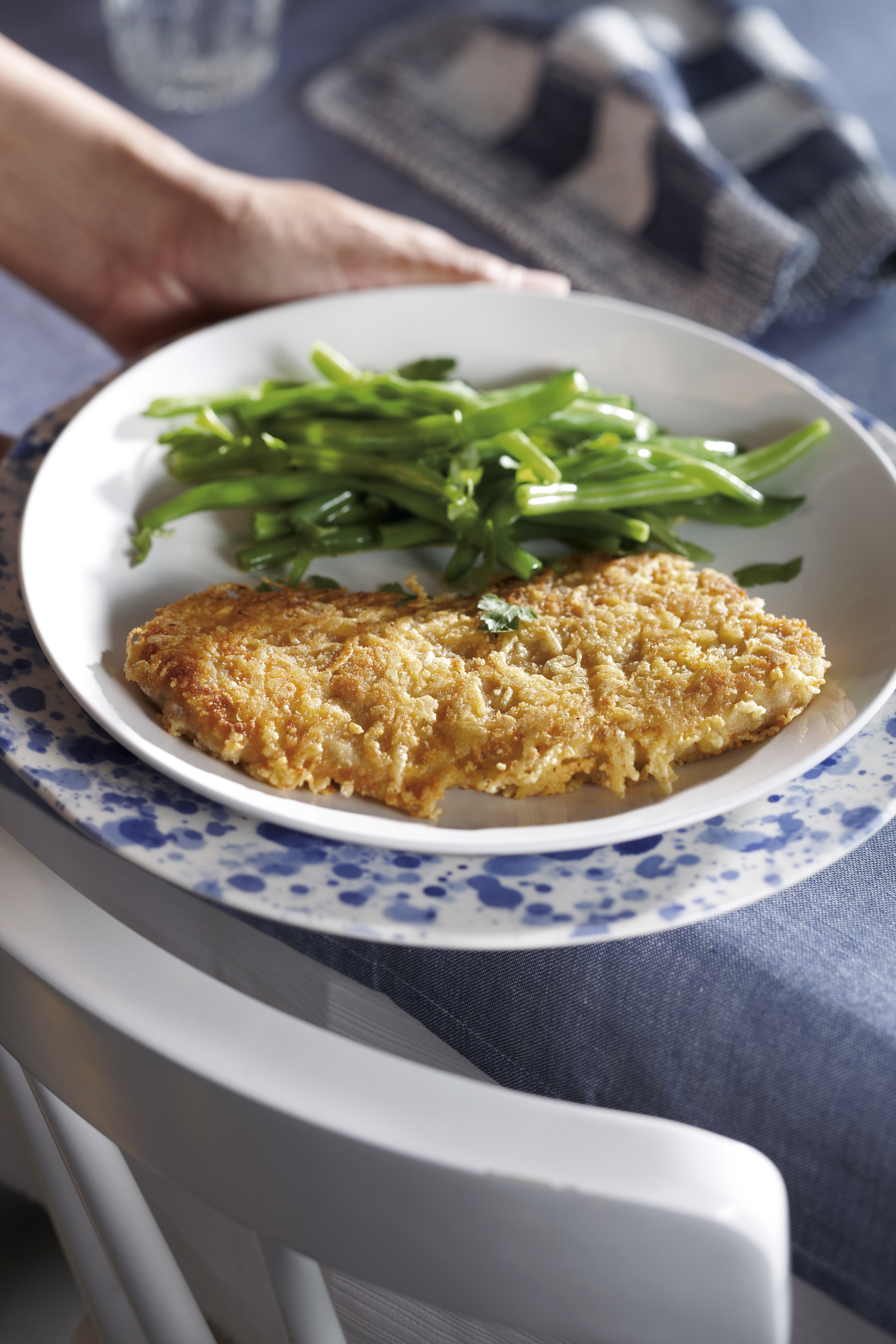 Schnitzel met kaaskorstje