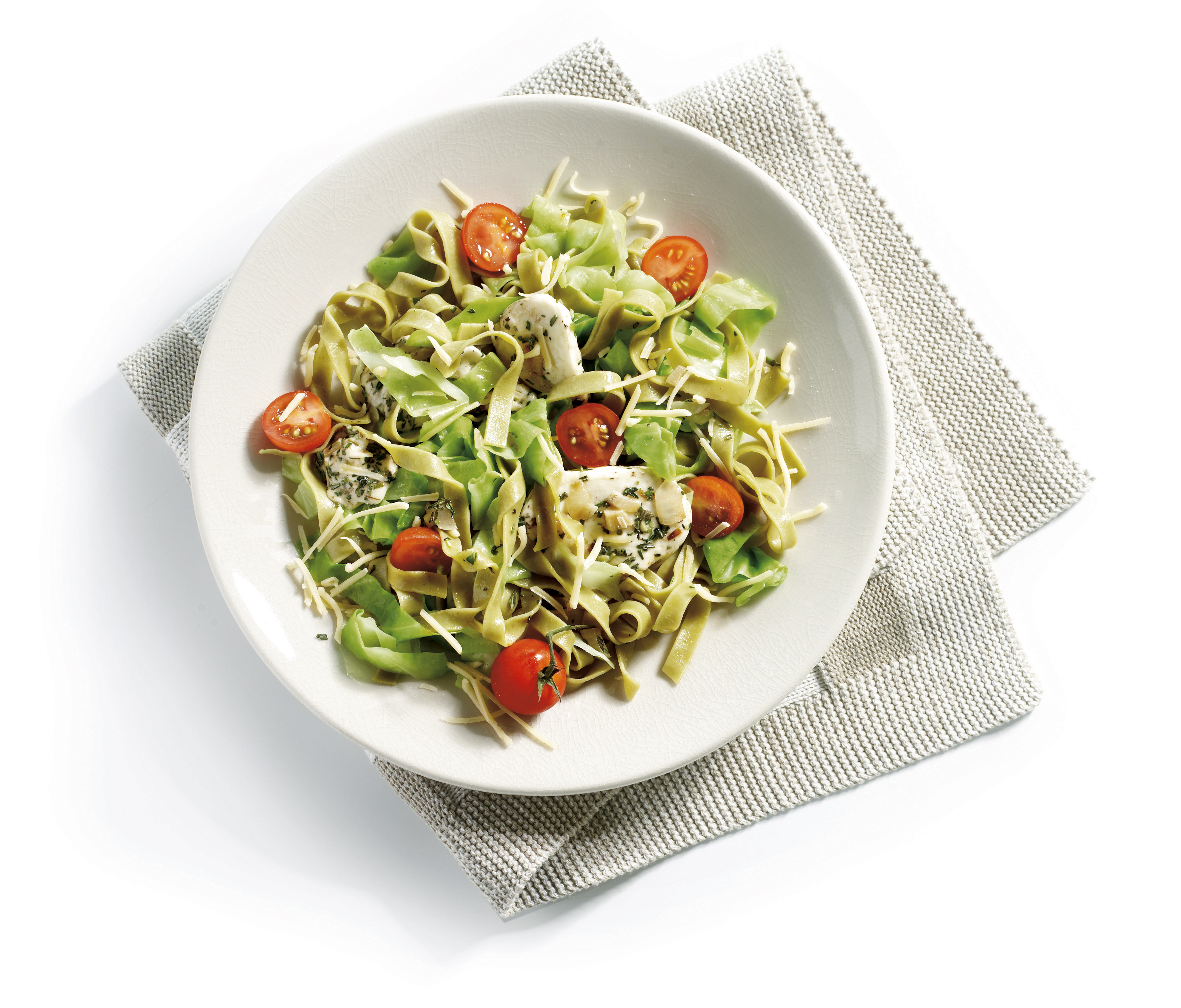 Spitskoolpasta met mozzarella