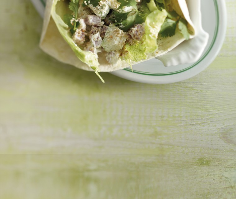 Wrap met ham en avocado