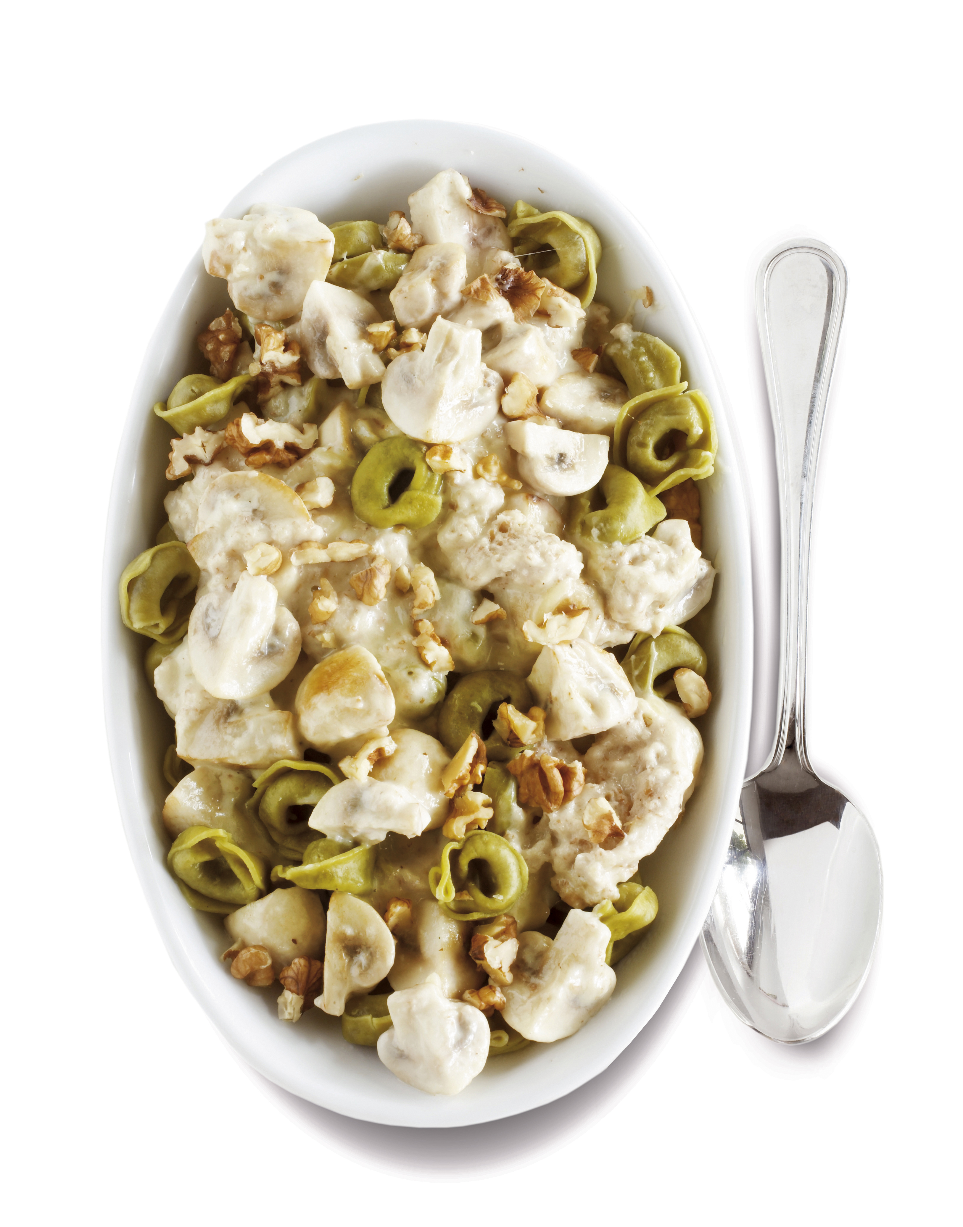Tortellini met champignons en walnotensaus