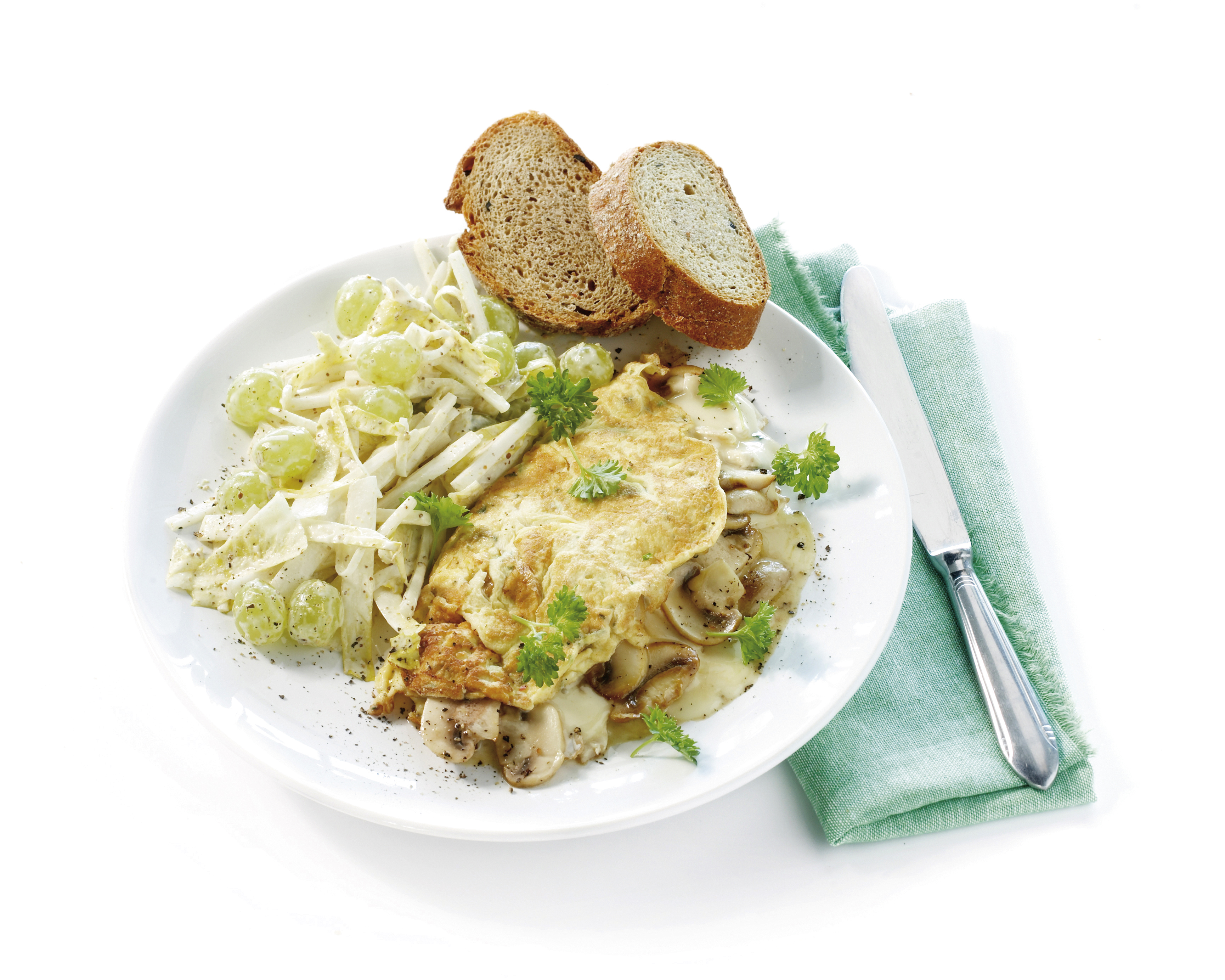 Franse omelet met witlofsalade