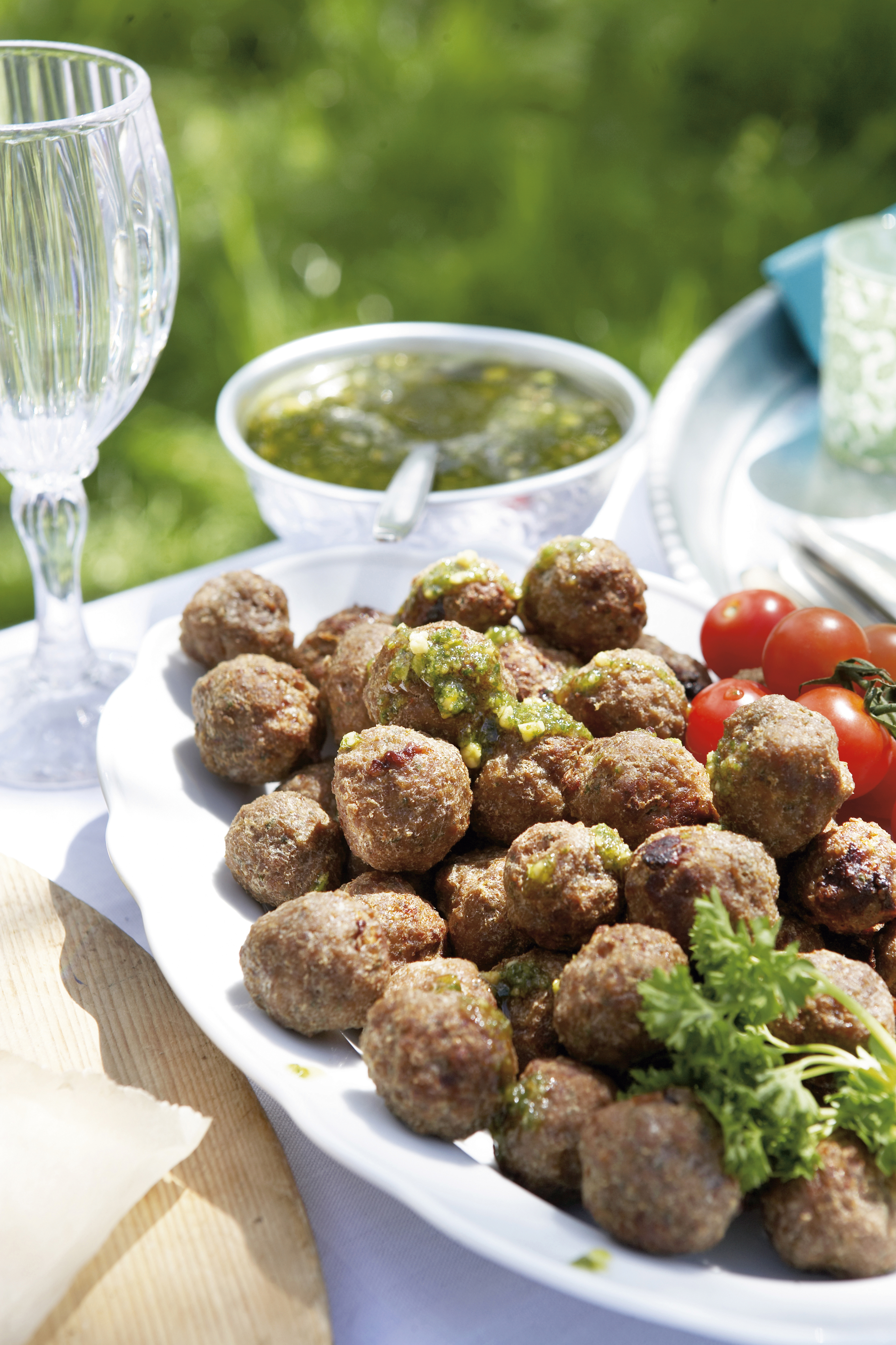 Gehaktballetjes met pistachepesto