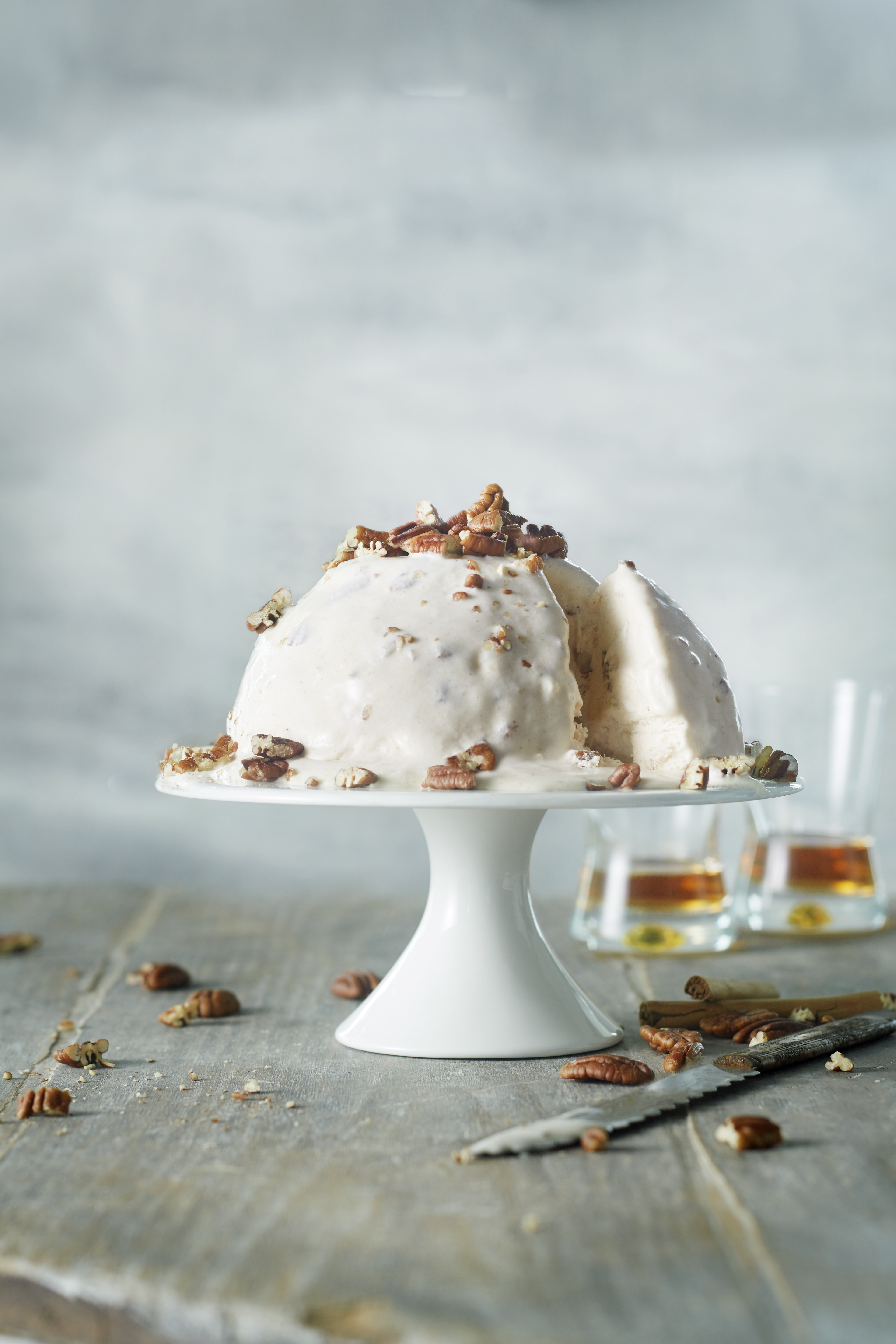 Semifreddo met pecannoten en kaneel