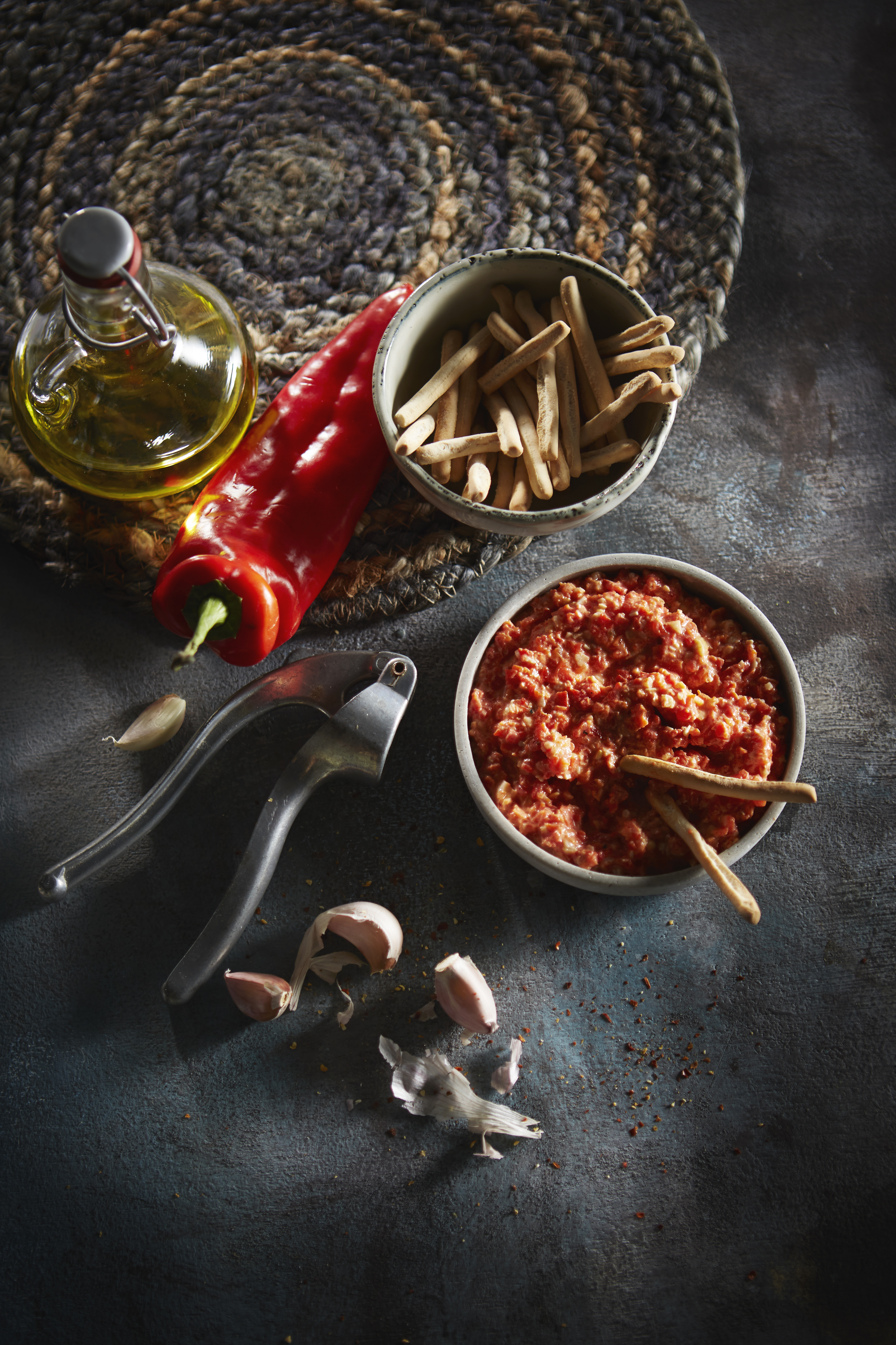 Paprikapesto met geitenkaas